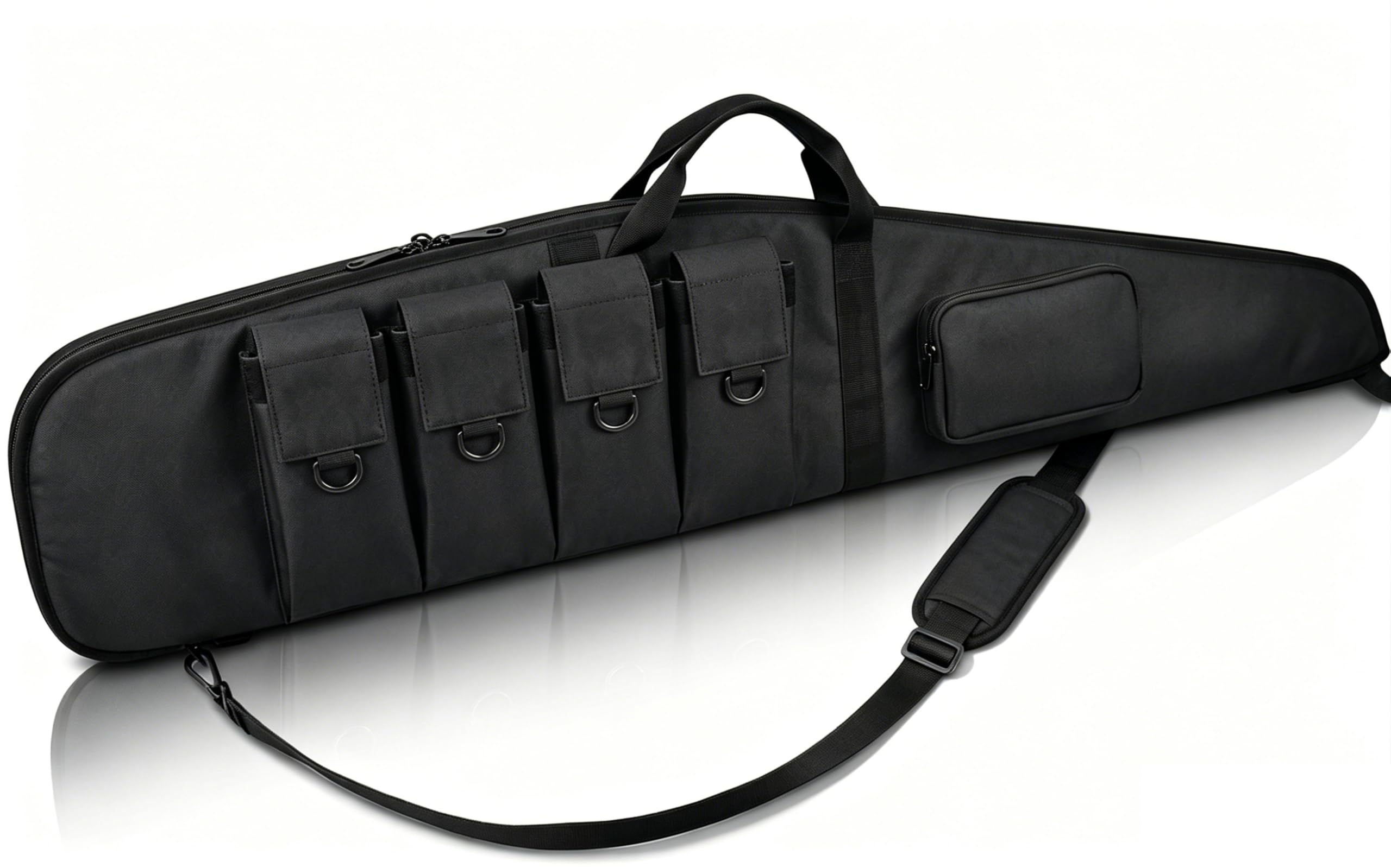 Weiche Gewehrtasche für Schrotflinten und Lange Gewehre, mit Mehreren Magazintaschen, Verstellbarer Schultergurt, 44/48/52 Zoll