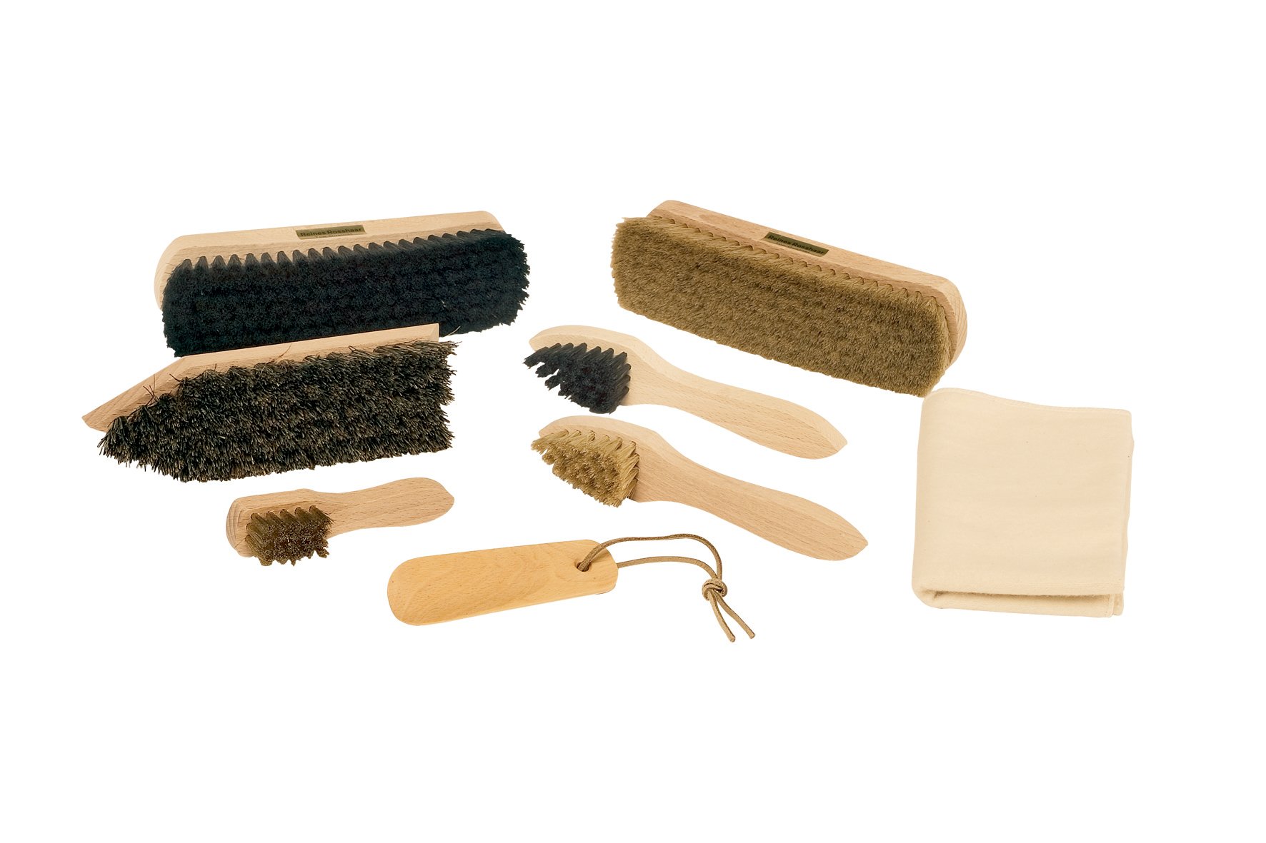 Redecker 381900 Kit de cirage de chaussures 8 pièces dans une boîte en métal