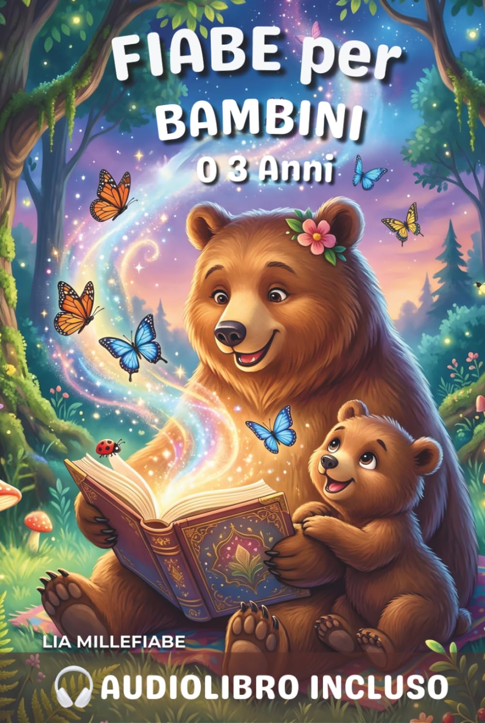 Fiabe per Bambini 0 3 Anni: 44 Storie Brevi Illustrate per il Rituale della Nanna + Audiolibro con Musica Rilassante | Momenti Magici Ogni Sera