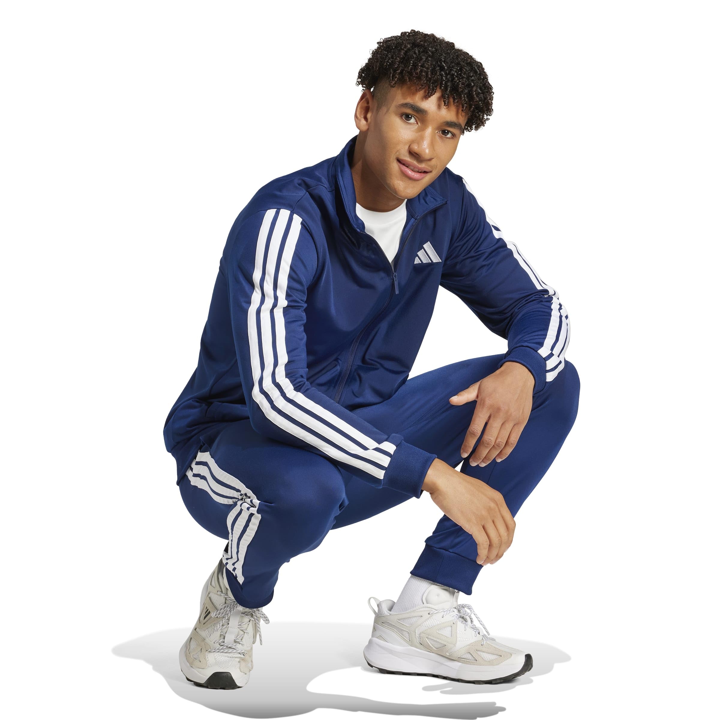 adidas Uomo Sportswear Basic 3 Stripes Tricot Tracksuit