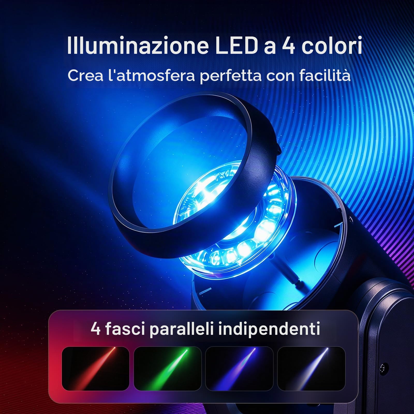 30W Beam Teste Mobili LED Mini Luce da palcoscenico 5 modalità controllo con Telecomando Luci Palcoscenico DMX512 Stroboscopio per Natale Club DJ Discoteca Festa