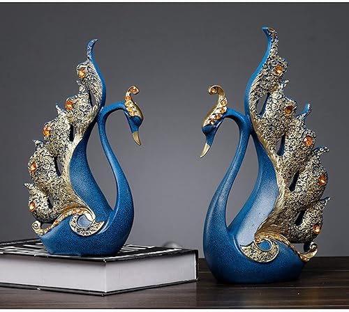 Miniatura 3 de 2 piezas de estatuas de amante de los cisnes, regalo de boda, cisnes de resina, figuritas de pareja, regalo de San Valentín, dulce cisnes amantes