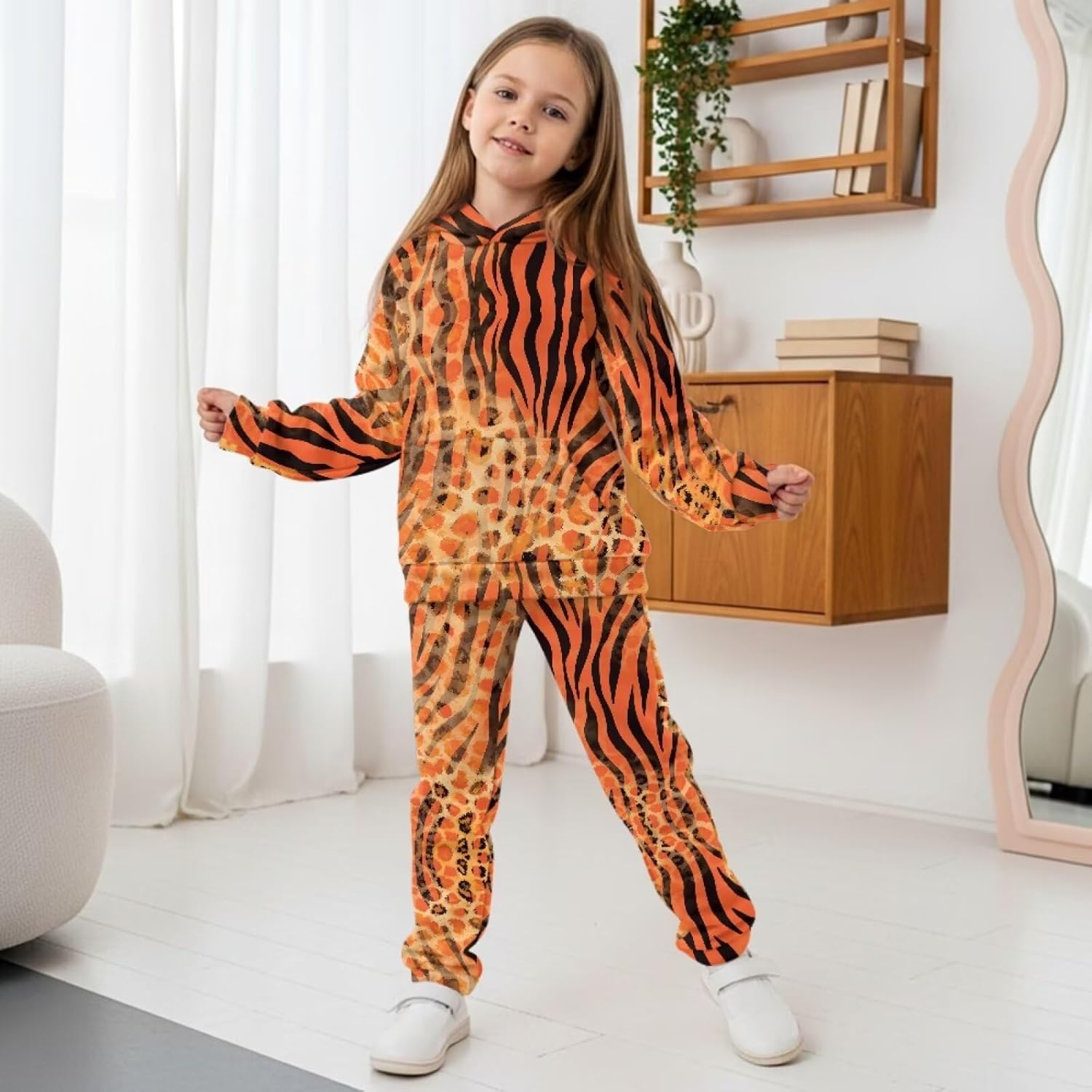 Girls Boys Clothes 2 Piece Sweatsuit for Girls 5-12 Kids Tracksuit Sweatpant with Pockets Children's Sportswear