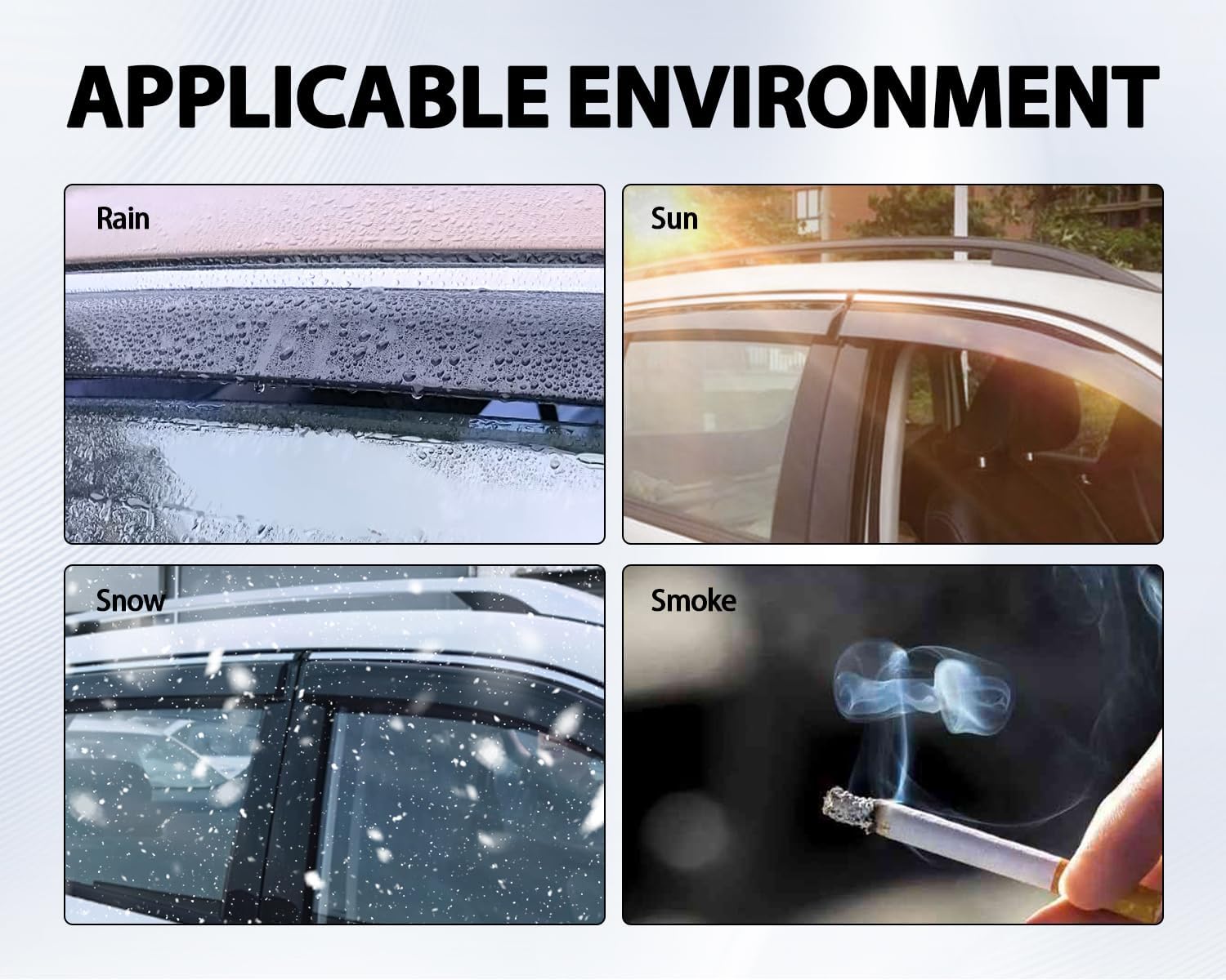 4PCS in-Channel Rain Guards Fit for 2019-2025 Toyota RAV4 Replacement Vent Window Visors Window Deflectors Vent Deflector
