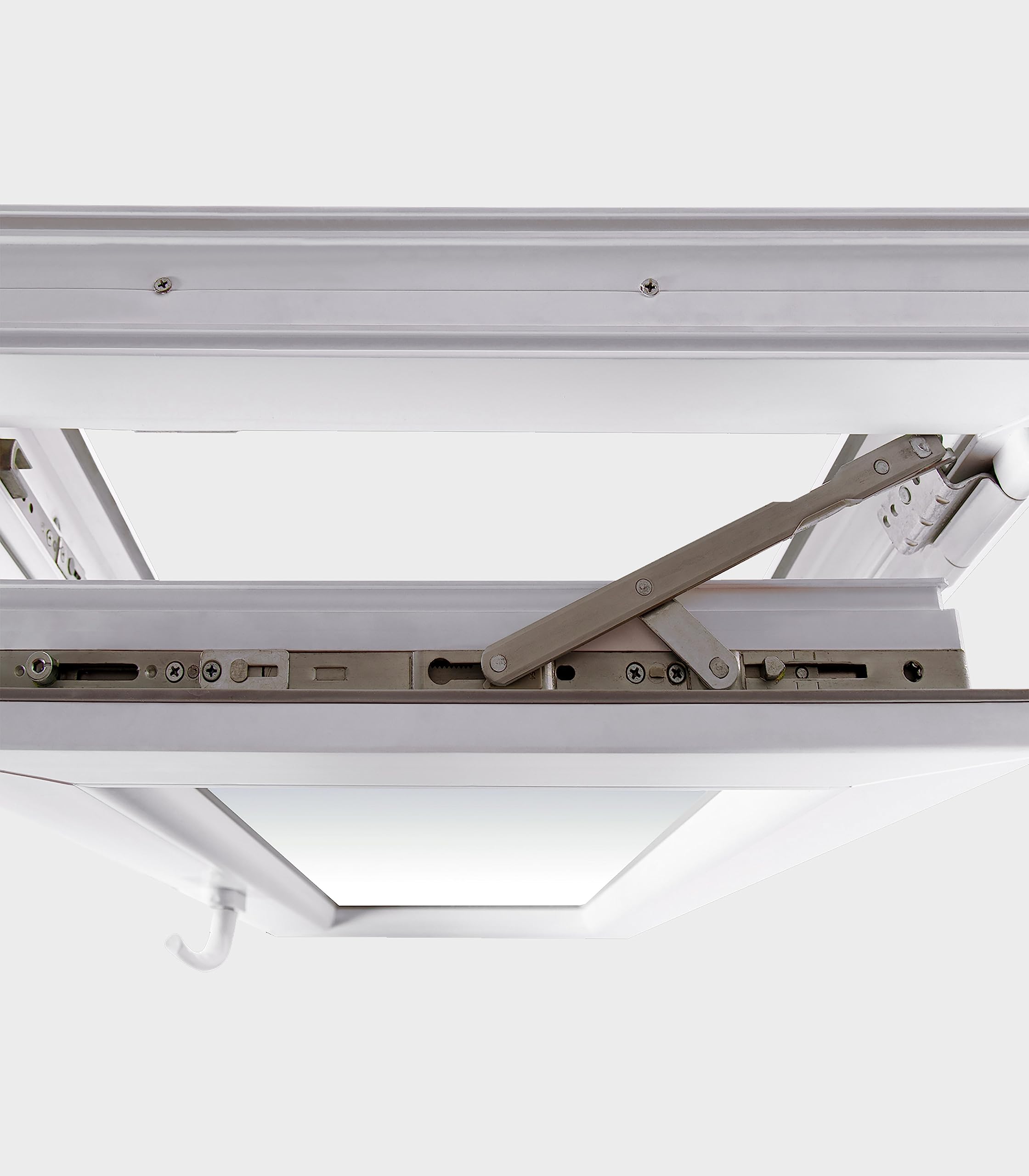Ventanastock PVC 500x600 Practicable Oscilobatiente Derecha 1 hoja con vidrio Carglass (Climalit Mate)