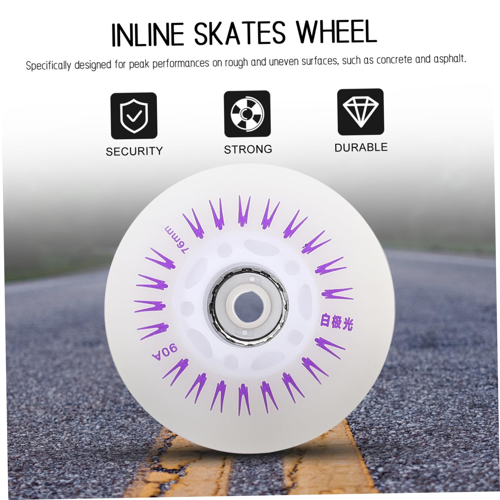 Gogogmee Scooter Light up Wheels Roller Skating Wheel Set Extra Grip for Concrete and Asphalt