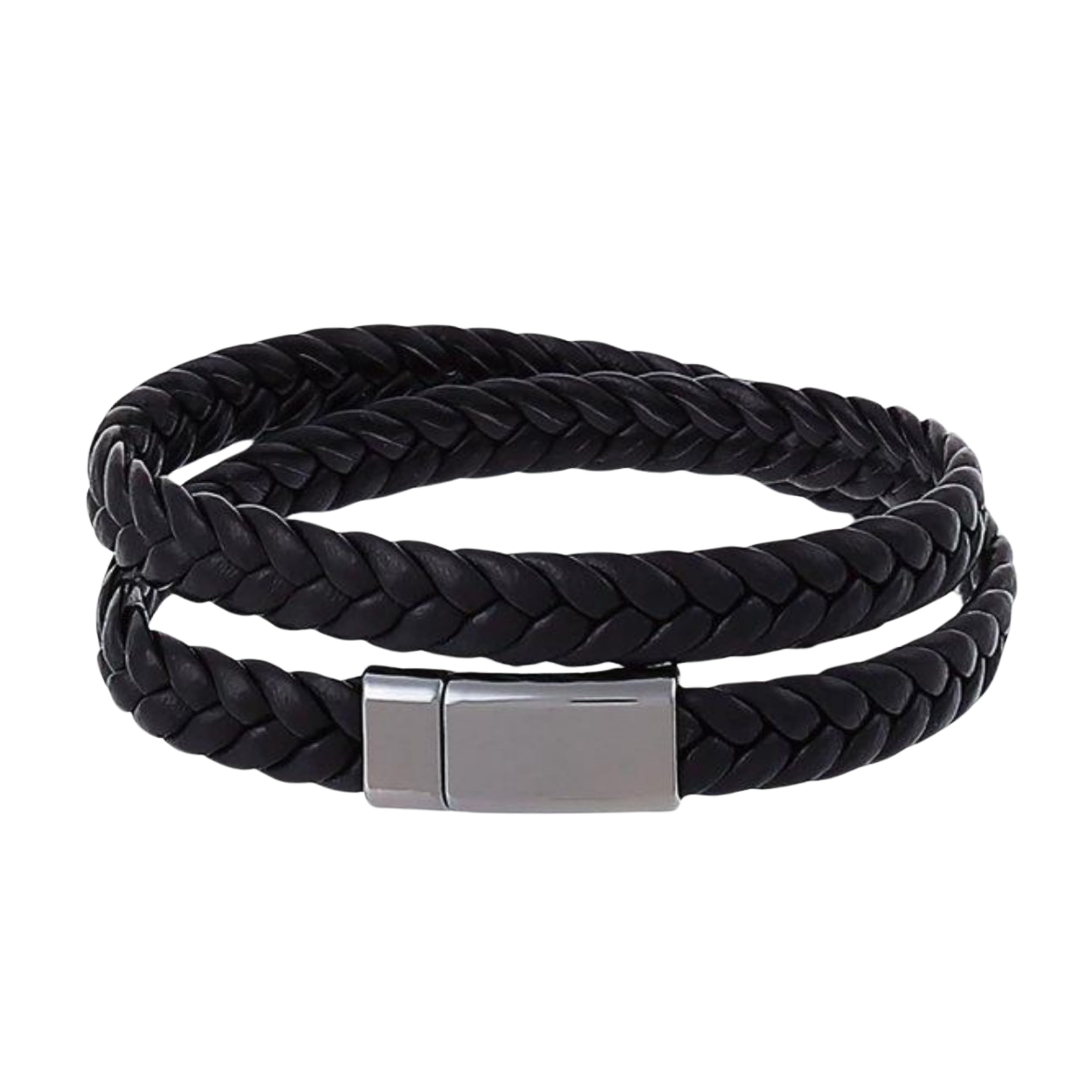 SALTY Alpha Cuire Bracelet for Men & Boys | Stainless Steel | Leather | Wrist Band | Fancy & Stylish | Birthday Gift | Aesthetic Jewellery | Accessories for Everyday Wear | Black (B0C8KW7WDL) Amazon Price History, Amazon Price Tracker