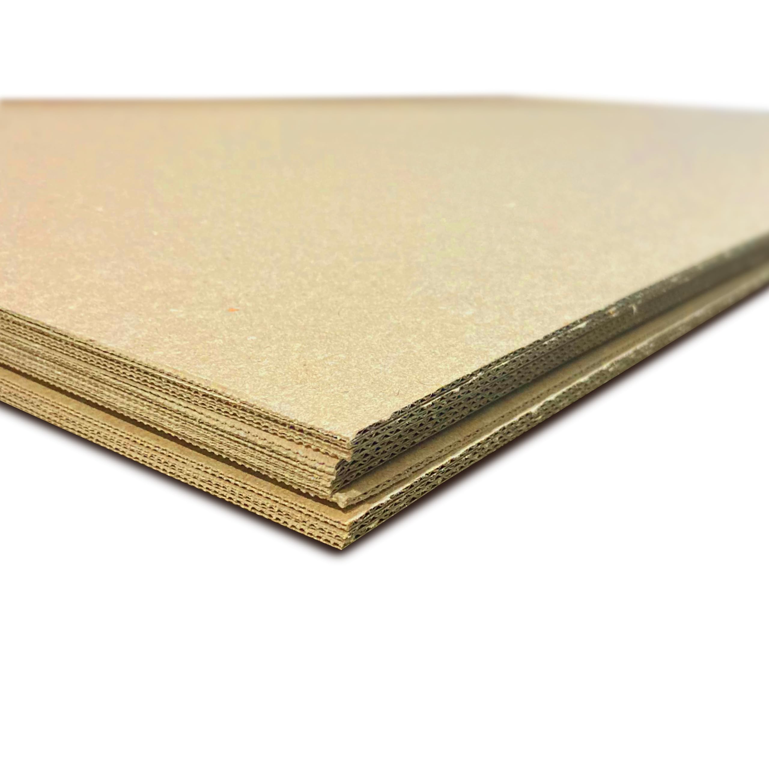 Flipside Products 32" x 40" Kraft Two Sided (E-Flute) Corrugated Project Sheets, Cardboard Sheets, Flat Packing Inserts, Crafts, Pads Packing, Brown, Pack of 10