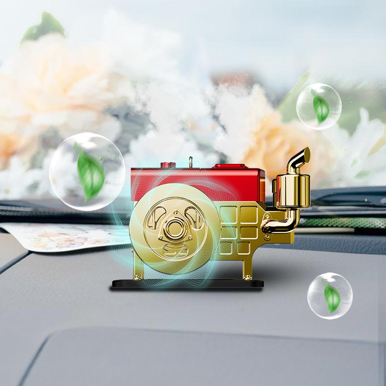 Profumo per auto a energia solare, diffusore d'aria per auto solare