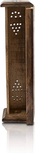 Miniatura 4 de Soporte para barra de incienso de madera y quemador de cono, grande, orgánico, ecológico, para agarrbatti, estilo rústico, tallado a mano para
