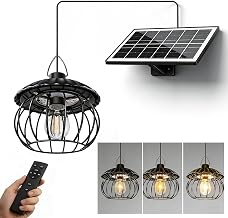 Solar Lights Outdoor, 4400mAh with Quick Charge Function and Split Design, Solar Hanging Light, IP65 Protection Class for Sheds, Garages and Gazebos (Hanging Lamp