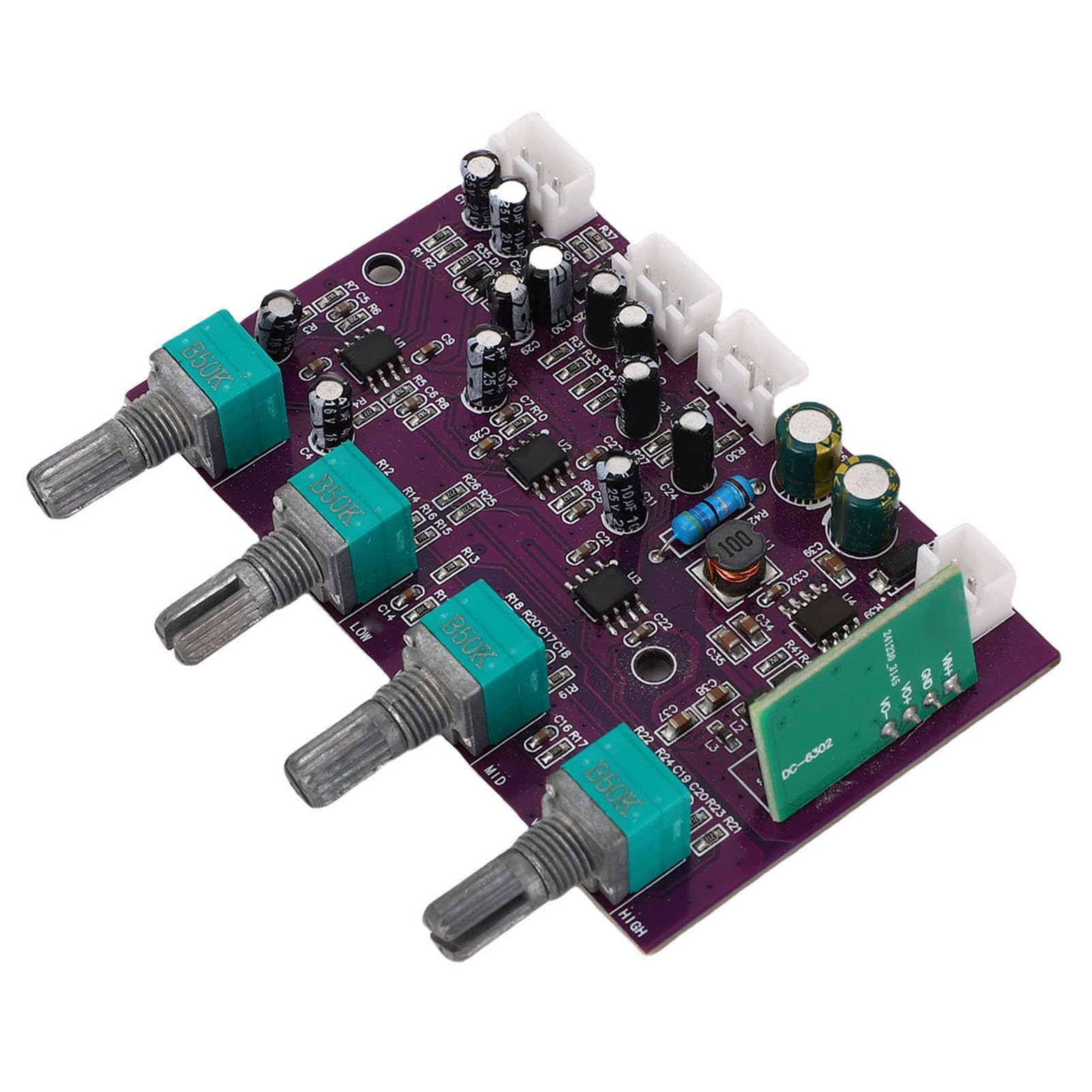 Placa de Preamplificación, Preamplificador HiFi NE5532 con Función de Silencio, Ganancia de 14 DB, Equipo de Sonido para Audiófilos