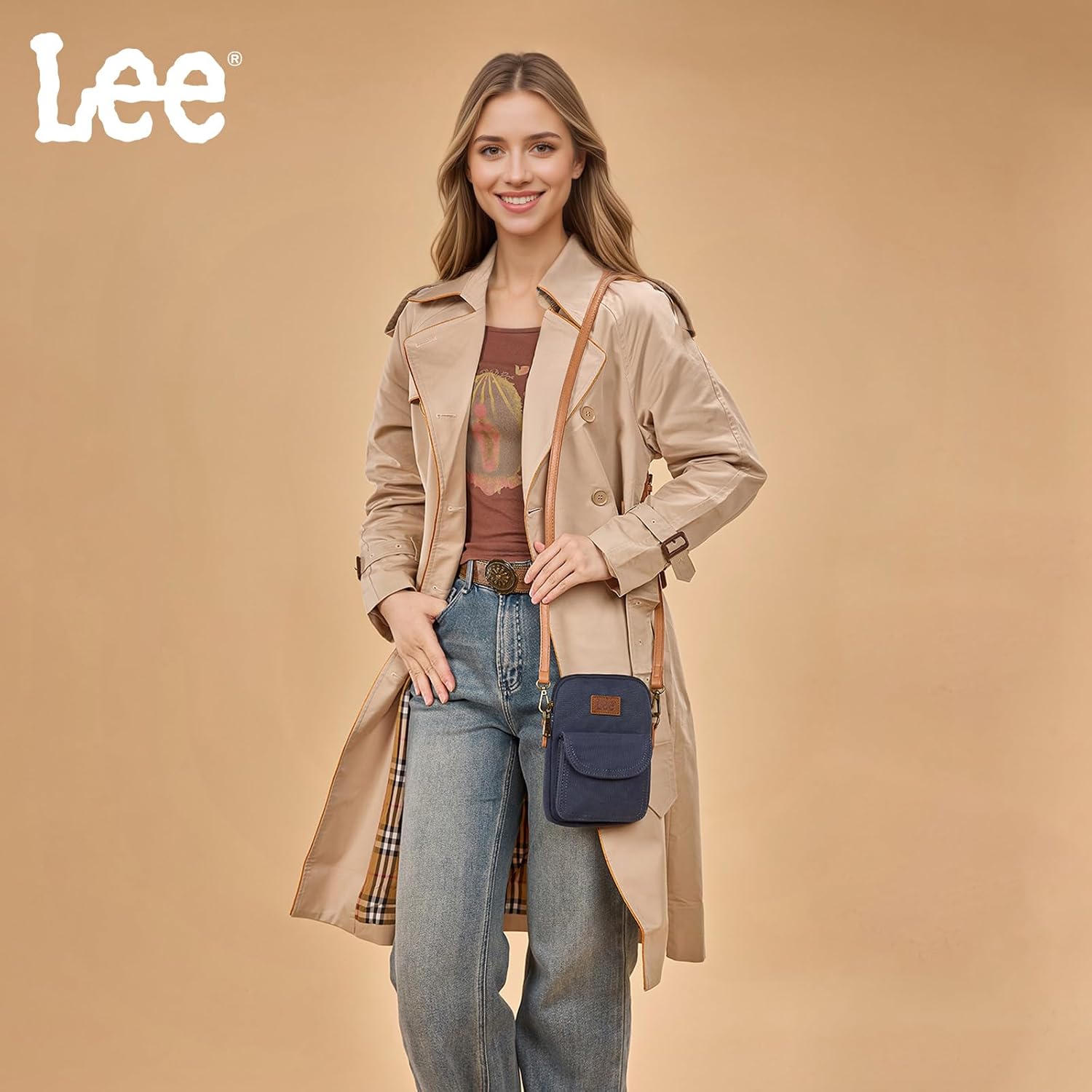 Montana West x Lee Small Crossbody Bags for Women, Denim Phone Purse & Travel Wallet with Card Slots Shoulder Bag - Image 7