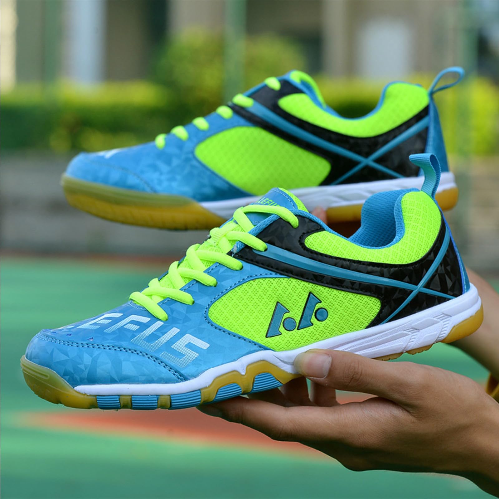 NGARY Männer Frauen Badminton Schuhe Mesh Tennis Squash Schuhe Turnschuhe für Hallenplätze für Tischtennis Pickleball Volleyball Racketball