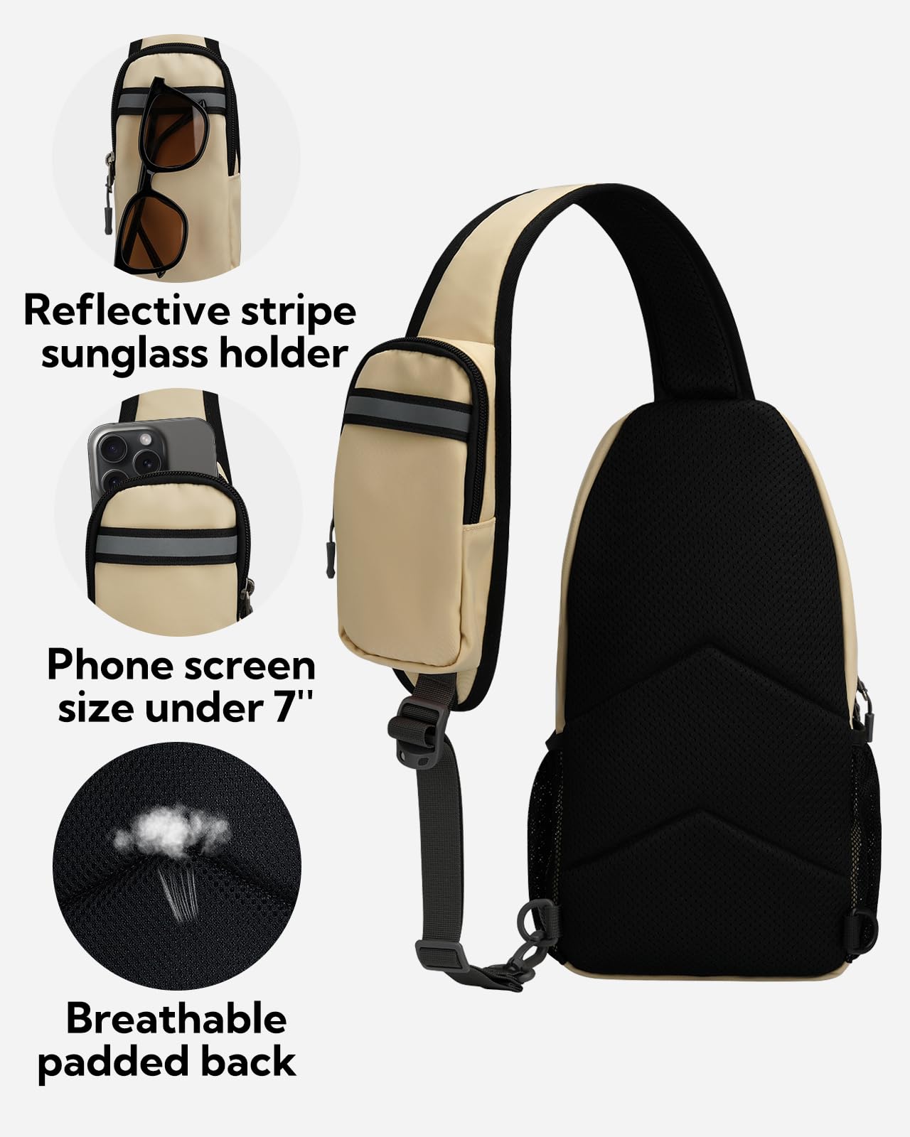 WATERFLY Crossbody Sling Backpack Sling Bag Travel Hiking Daypack view 6