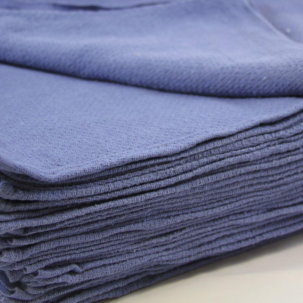50 New Blue Glass Cleaning Shop Towel/Huck Towels