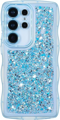 Miniatura 34 de ZTOFERA Funda protectora para Samsung Galaxy A14 4G/5G de 6.6", ondulada, con brillantina de estrella, poliuretano termoplástico transparente, suave