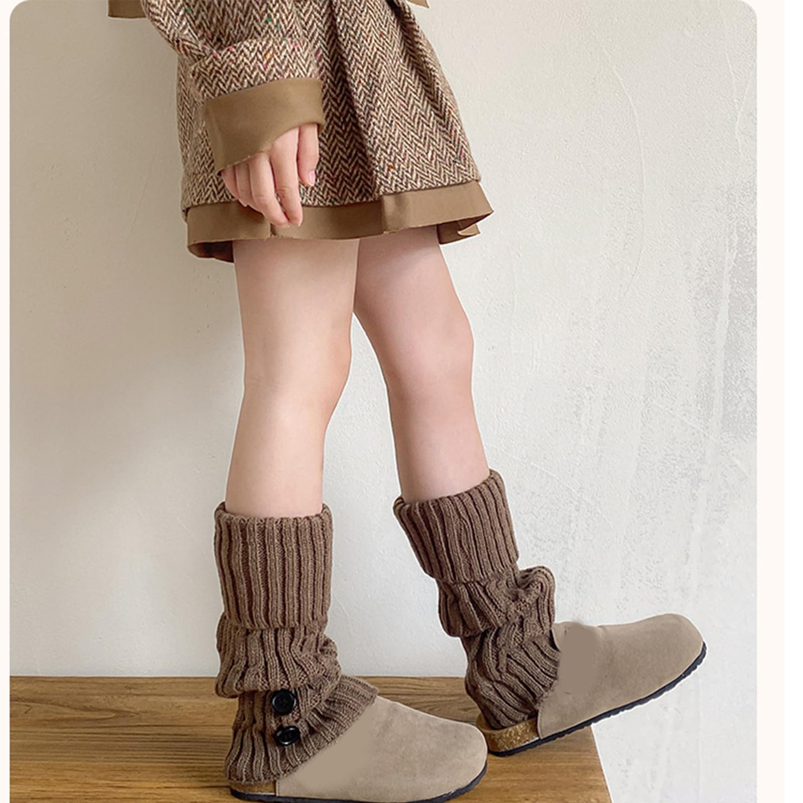 Autunno Inverno Calzini Scaldamuscoli Calze per Ragazze 2-13 Anni Maglia Gamba Coprire Crochet Calze Lunghe Bambini Stack