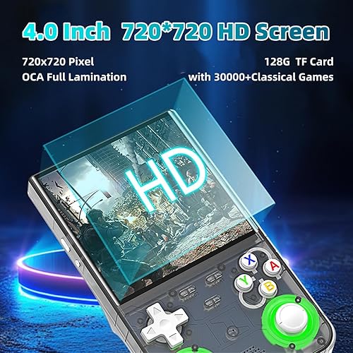 Miniatura 3 de Consola de juegos portátil R36 Ultra Retro modelo 2025 con pantalla IPS de 128 GB, pantalla IPS de 4 pulgadas, más de 30 K juegos de mini consola de