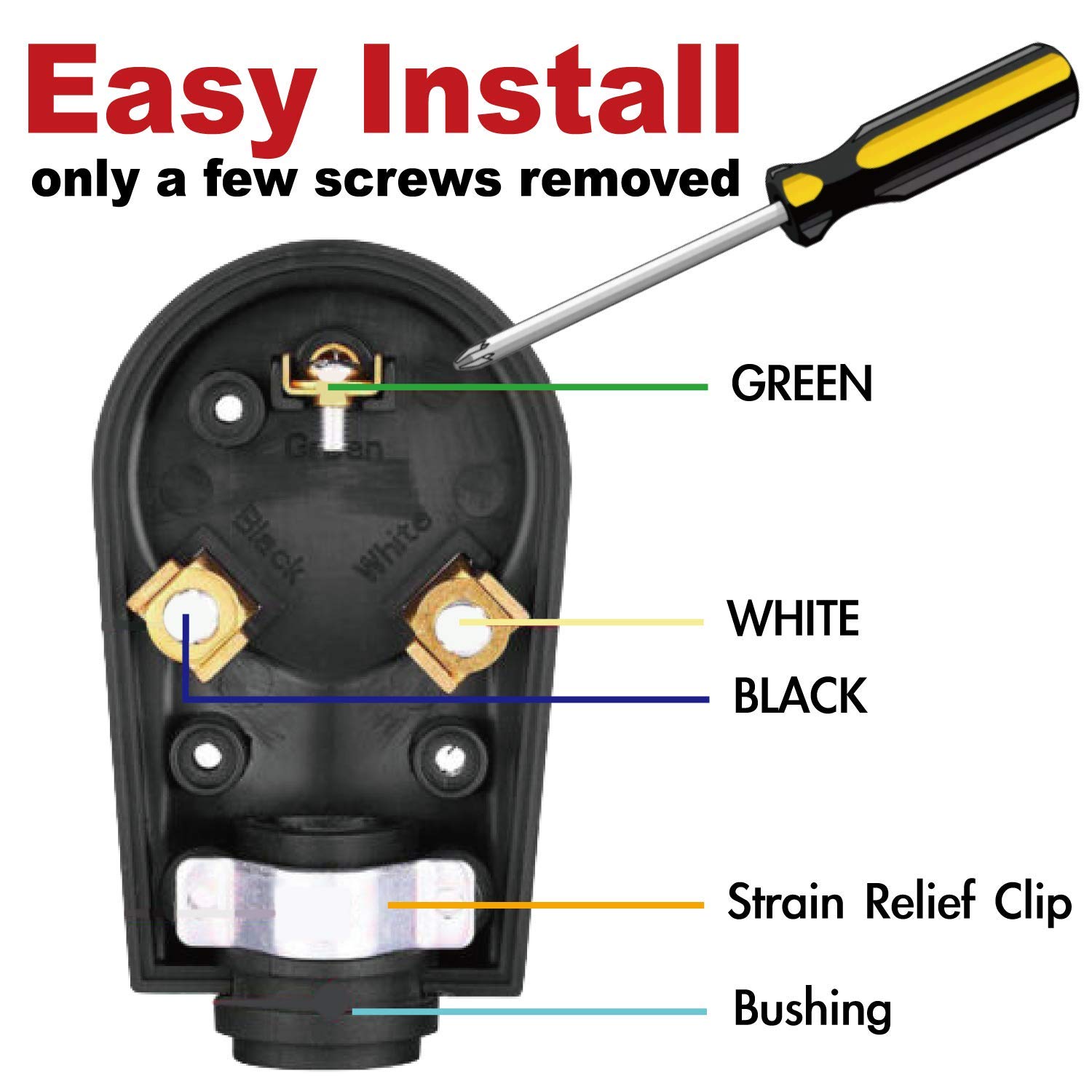 Snapklik.com : NEMA TT-30P Straight Blade Plug, Ergonomic Handle, DIY ...