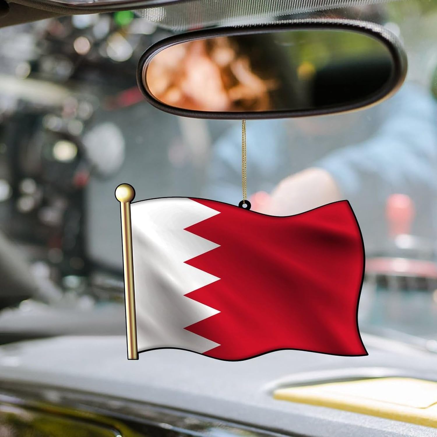 Customize Bahrain Flag Ornaments for Bahrain Friends 3 Inch Xmas Holiday Souvenir Popular Country City Souvenir Personalized Name Ornaments Gifts for Woman Friends Birthday image 3
