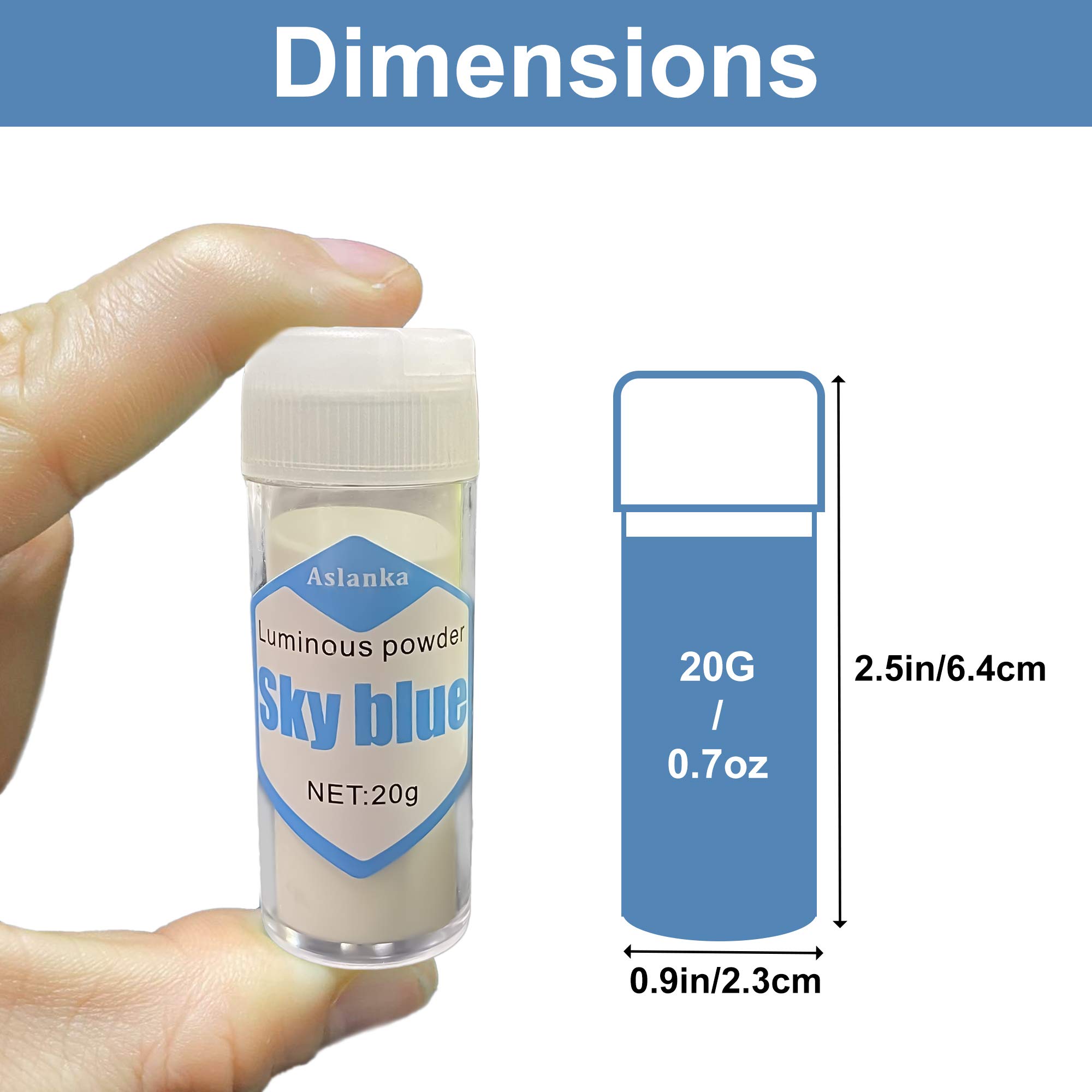 Polvere Fluorescente 13 Colori | Brillano Al Buio Per Slime, Resina E Artigianato