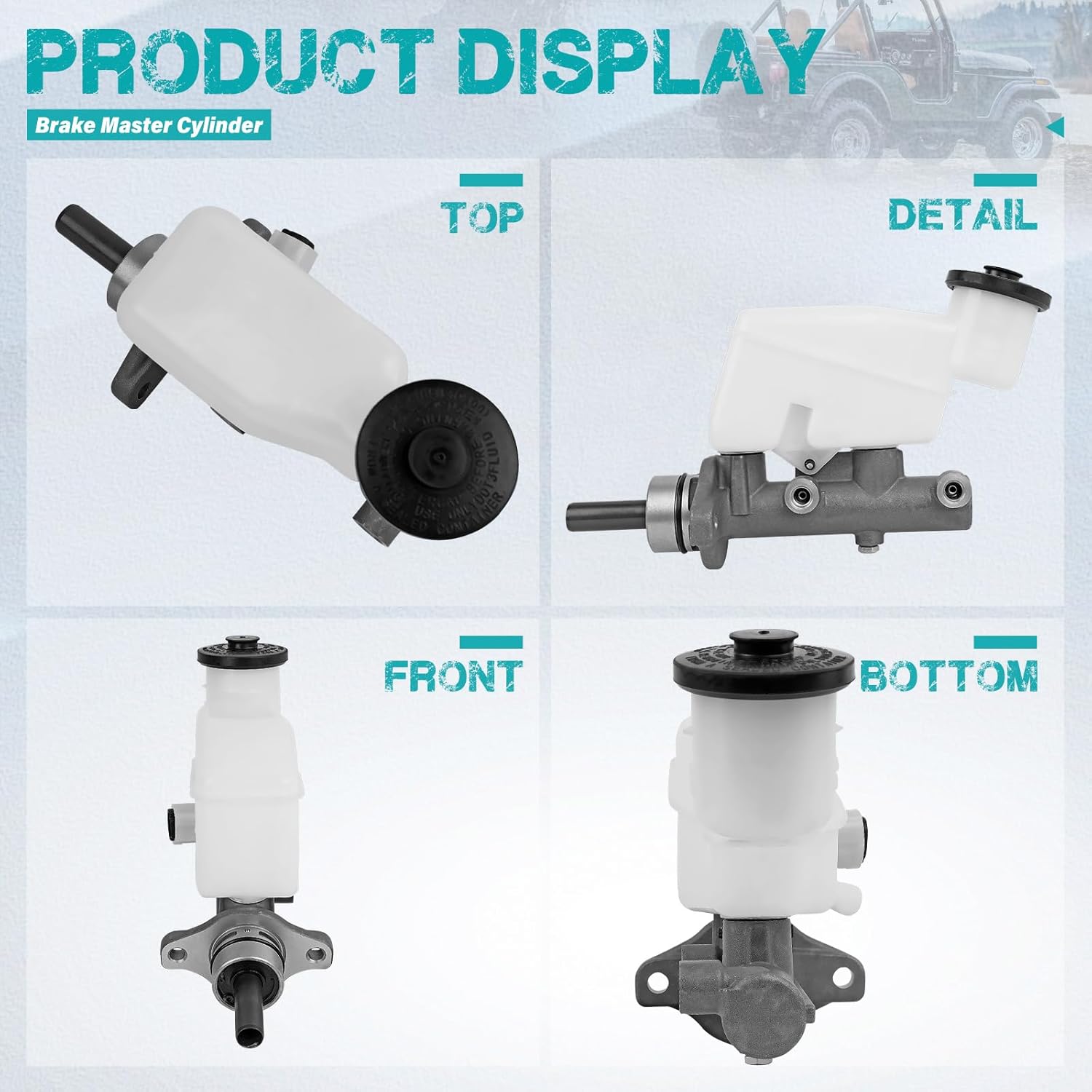 M630471 Brake Master Cylinder with Reservoir and Sensor Compatible with Toyota Yaris 2007-2011 2019 1.5L, Replace OE M630471, 47201-52320, 4720152320