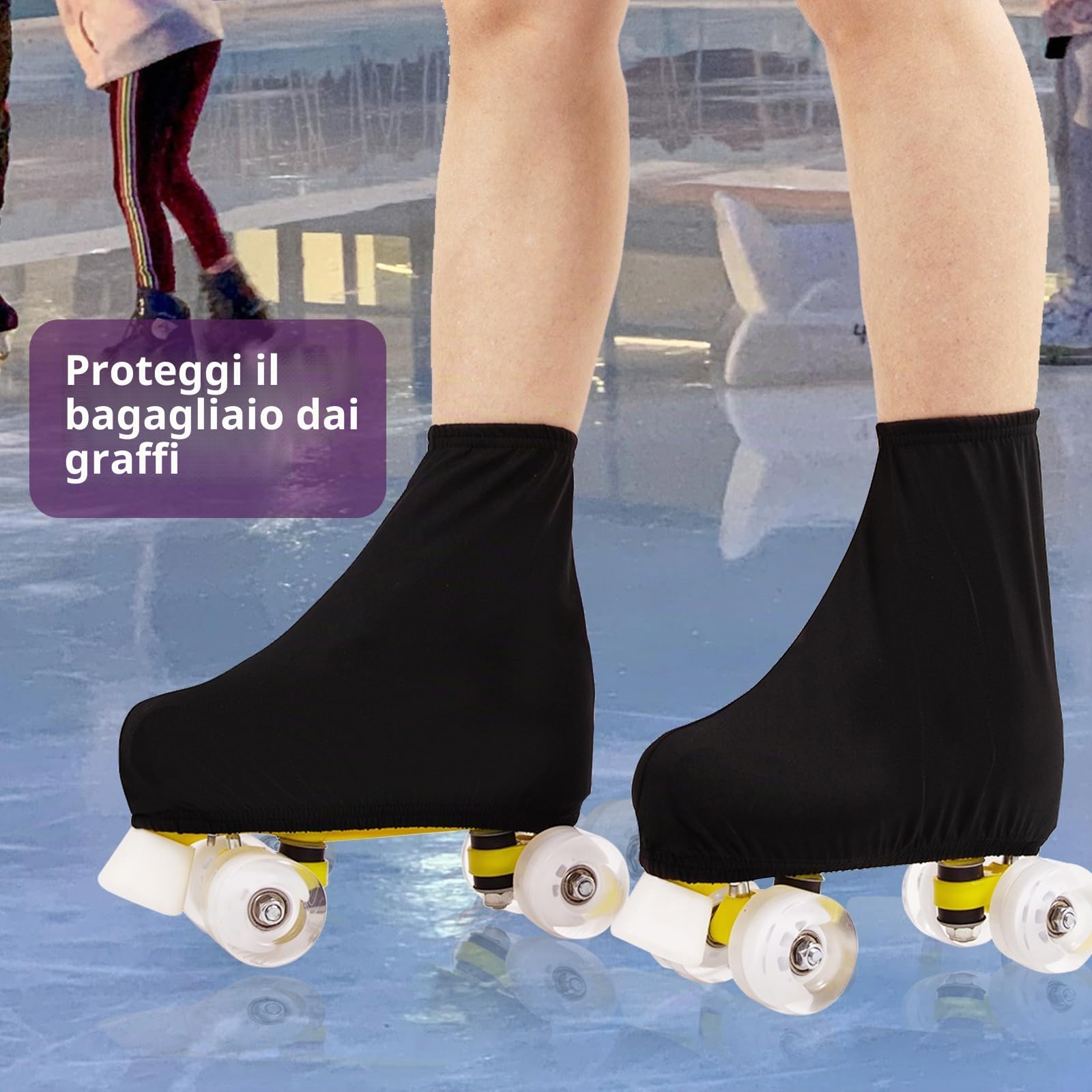 Copertura elastica per pattini a rotelle e pattini, copertura per pattinaggio artistico, pattinaggio su ghiaccio, pattinaggio su ghiaccio, pattini a rotelle