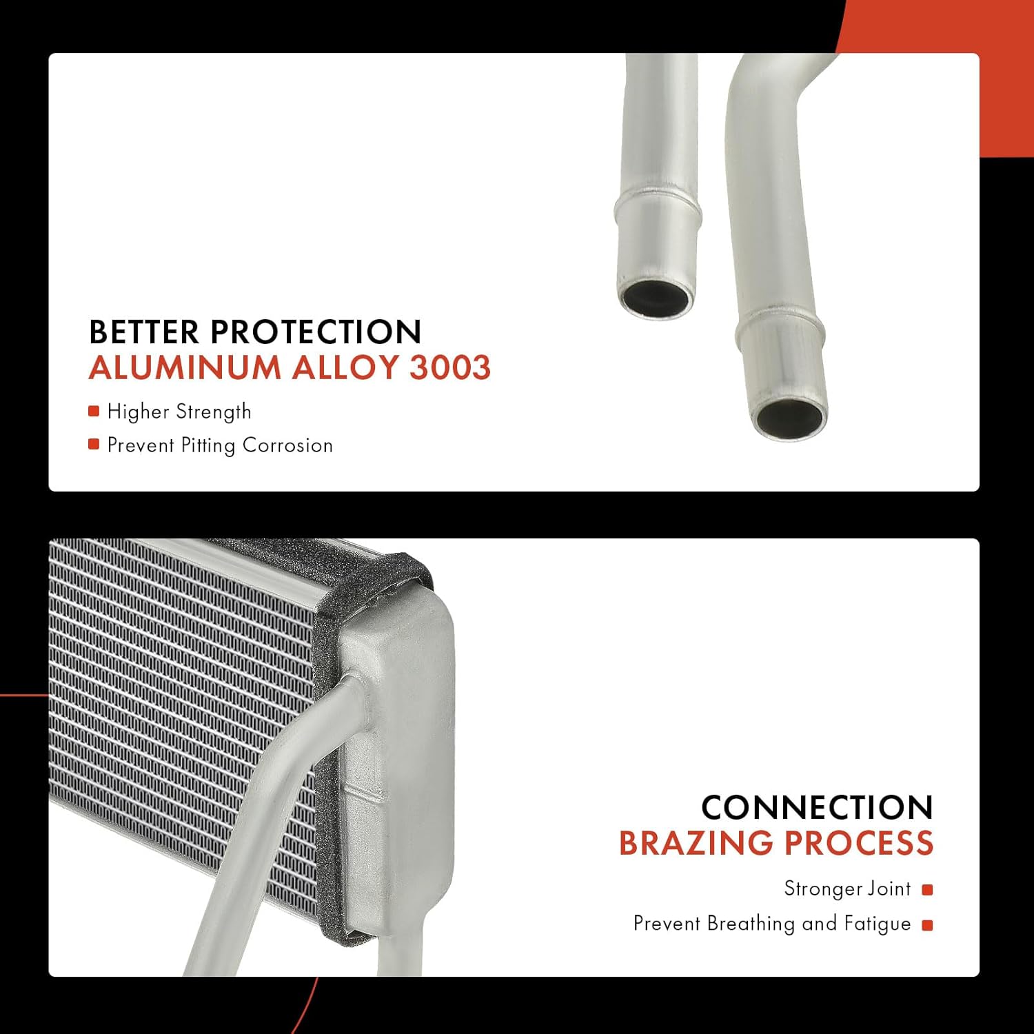 A-Premium HVAC Heater Core Compatible with Ford Fiesta V 2001-2008, Fiesta V Van 2002-2010, Fusion 2002-2012 & Mazda 2 2003-2007