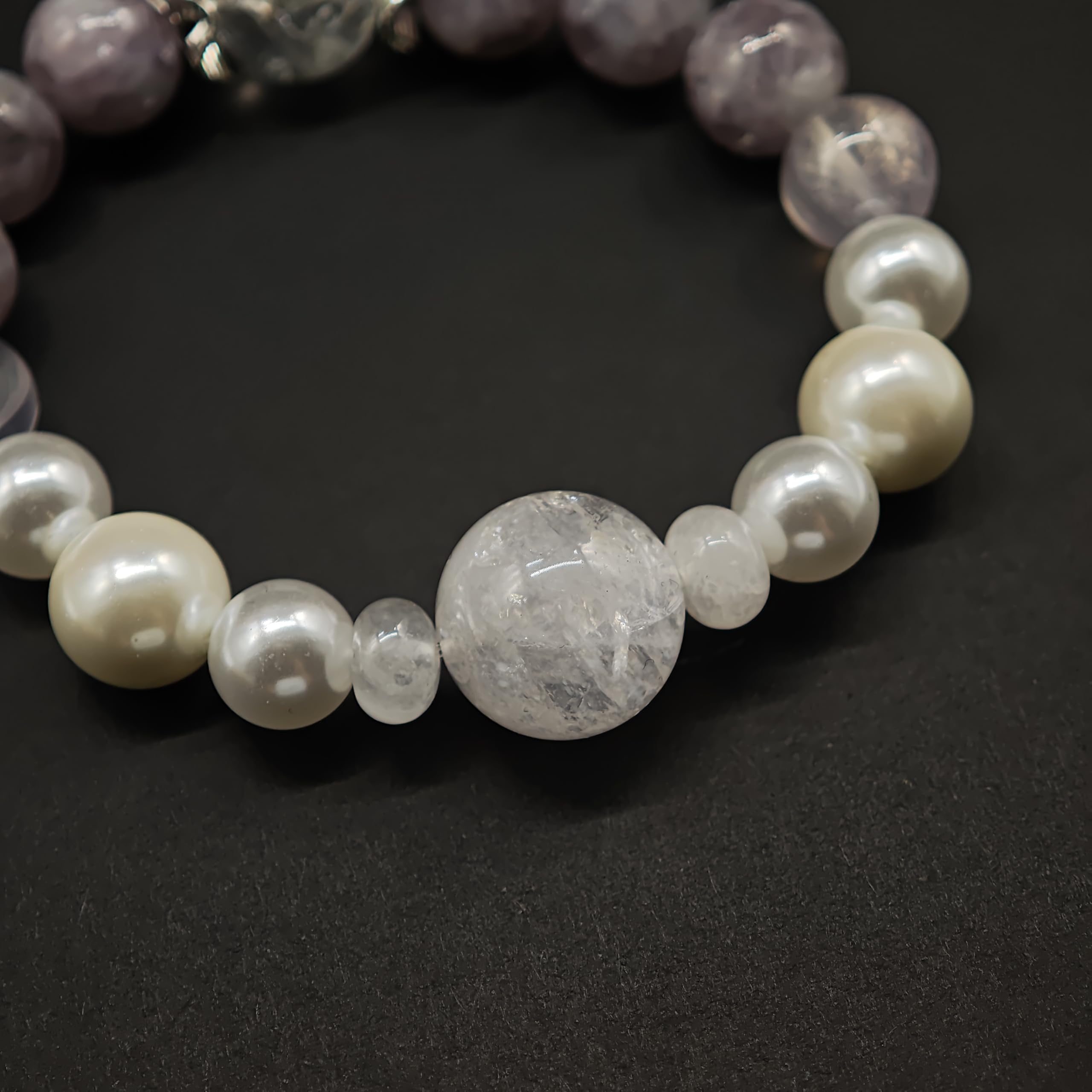 Bracciale Pietre Naturali Bracciale Personalizzato In Cristalli Naturali Fatto A Mano Da Donna – Gioiello Elastico Con Perline, Regalo Di Compleanno O Festività