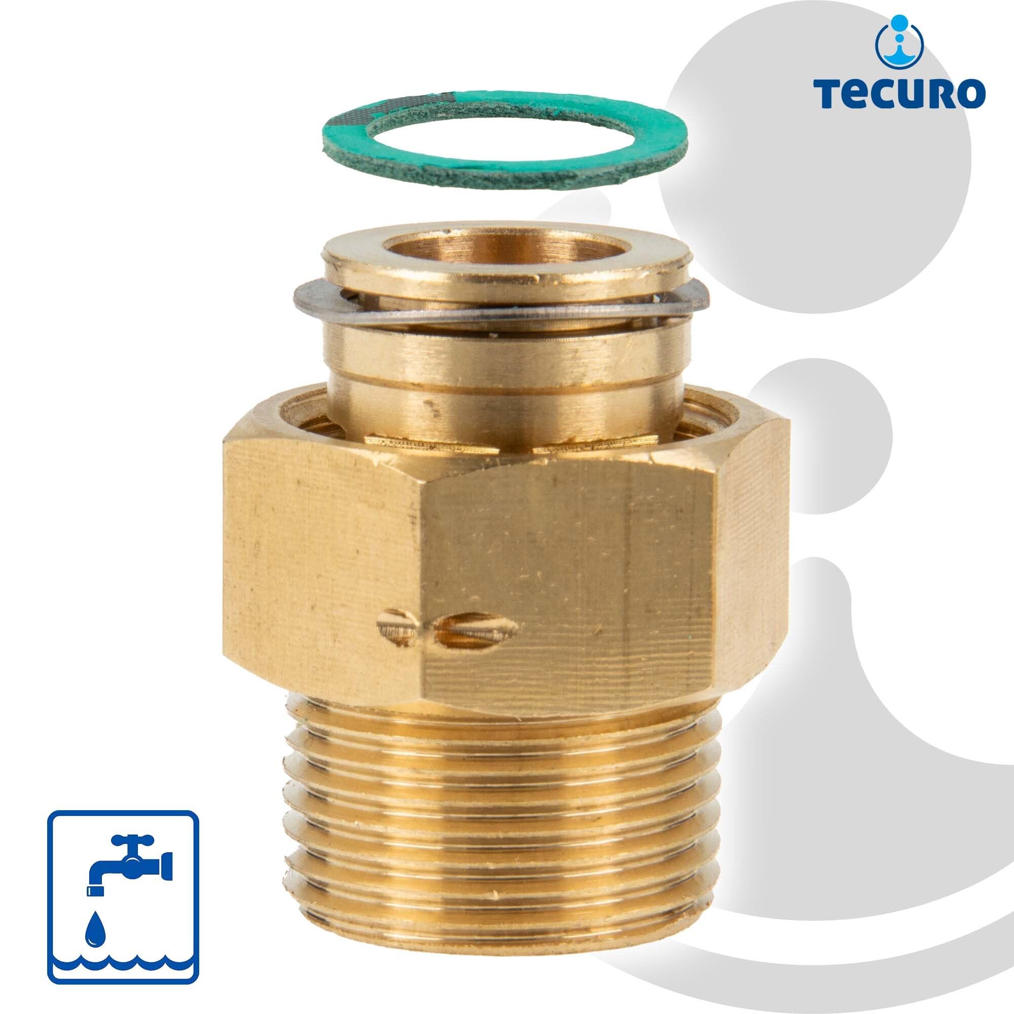 tecuro Reduzierstück Außengewinde G 1/2 x Innengewinde Rp 3/8 Zoll, M