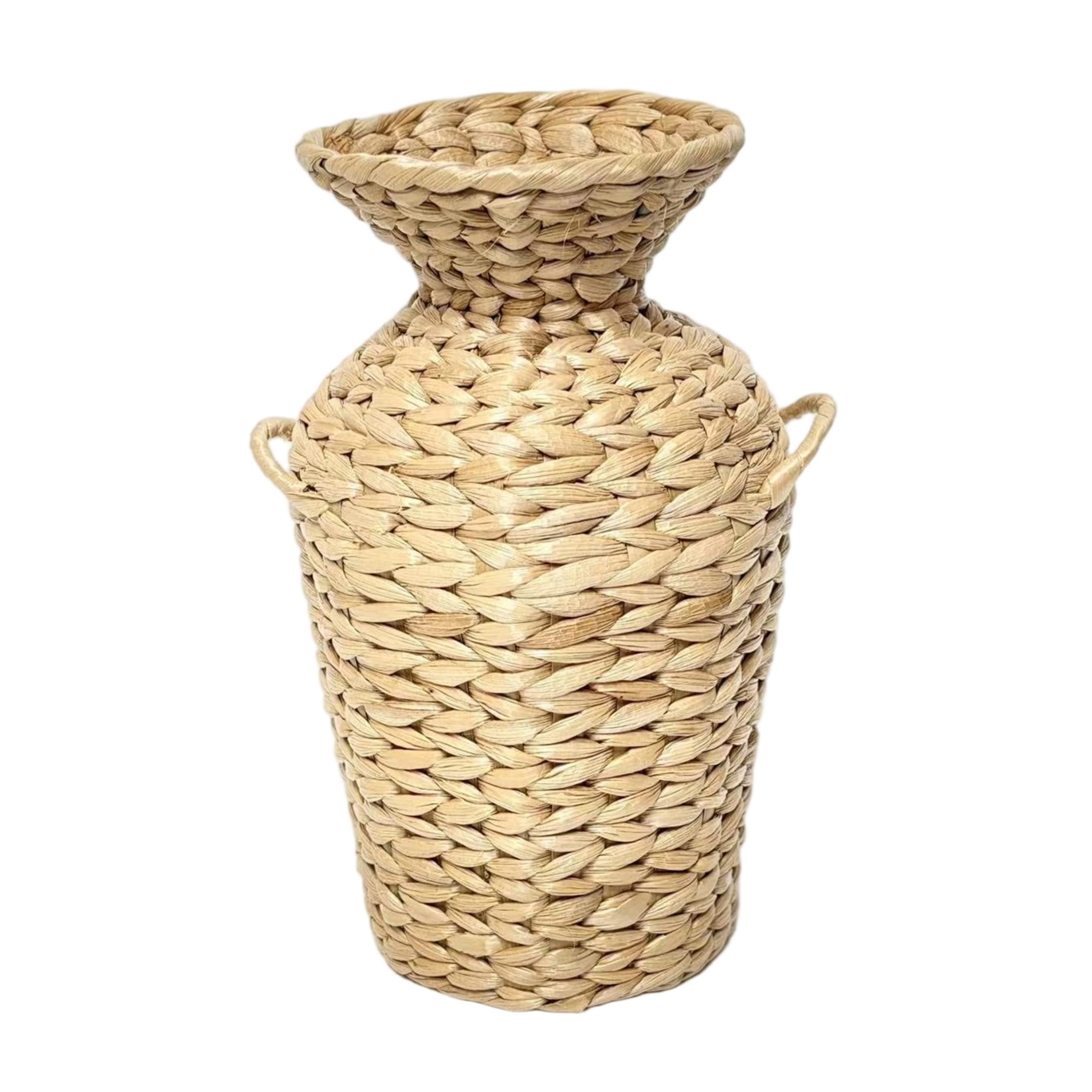 Neptuiby Woven Vase Decorative Boho Vase Handcrafted Natural Straw Decor for Living Room Bedroom - 9.84 Inch