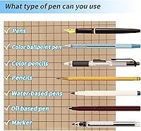 Vista 4 de Paquete de 3 notas adhesivas estéticas de 3 x 3 pulgadas con rejillas de líneas, 80 hojas/bloc, marrón