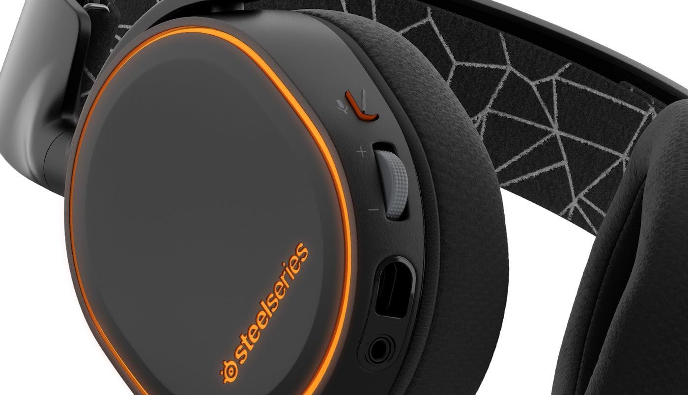 SteelSeries Arctis 5 RGB Illuminated Gaming Headset with DTS Headphone:X 7.1 Surround for PC, PlayStation 4, VR, Android and iOS - Black (Renewed)