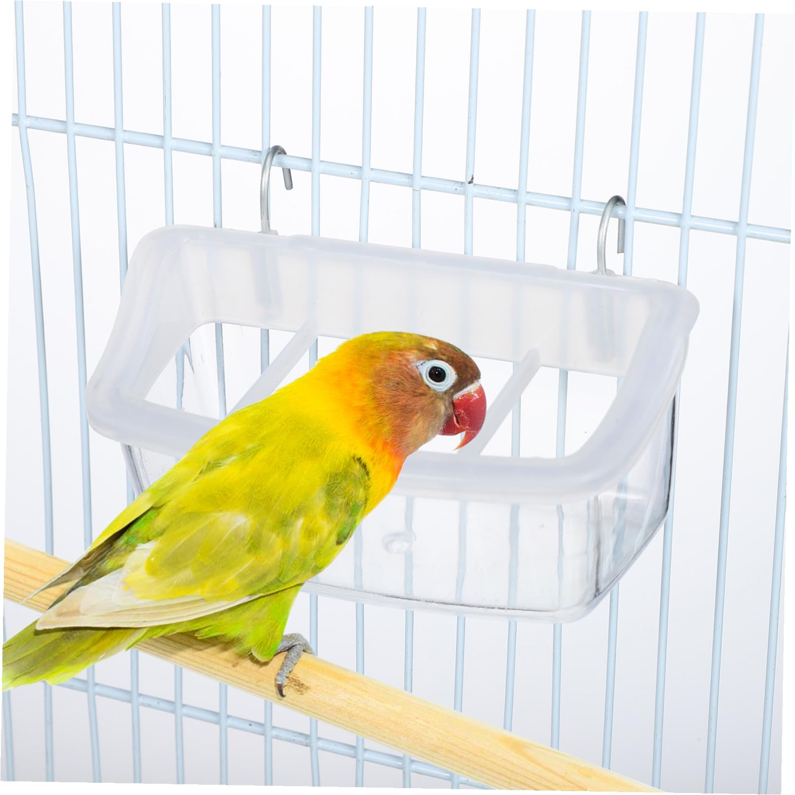 Gatuida 10 Piezas Comedero para Pájaros de Plástico Antimanchas Plato para Comederos para Jaulas de Loros Alimenta Pájaros Su Jaula Colgante