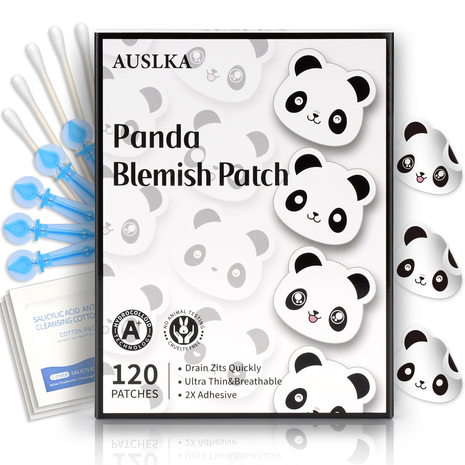 Auslka Blemish Needle Tool 150 Pcs Panda Blemish Patches Hydrocolloid |  Desertcart Seychelles
