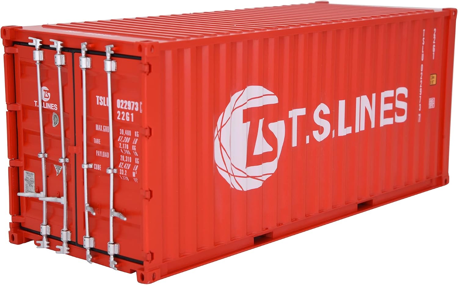 TANG DYNASTY 1:20 TSLINES 20GP Shipping Container Model Gray Abs Resin & Wood Toy Home Decoration Gift