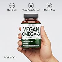 Vista 9 de Aceite de algas vegano Omega 3 (60 cápsulas blandas) DHA EPA a base de plantas, de origen sostenible, sin carragenina, sin OMG, salud del corazón