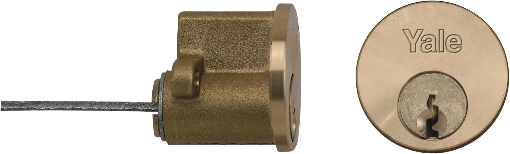 Replacement Rim Cylinder, 6 Keys Provided, P-polished Brass, Suitable for 38-57 mm Doors