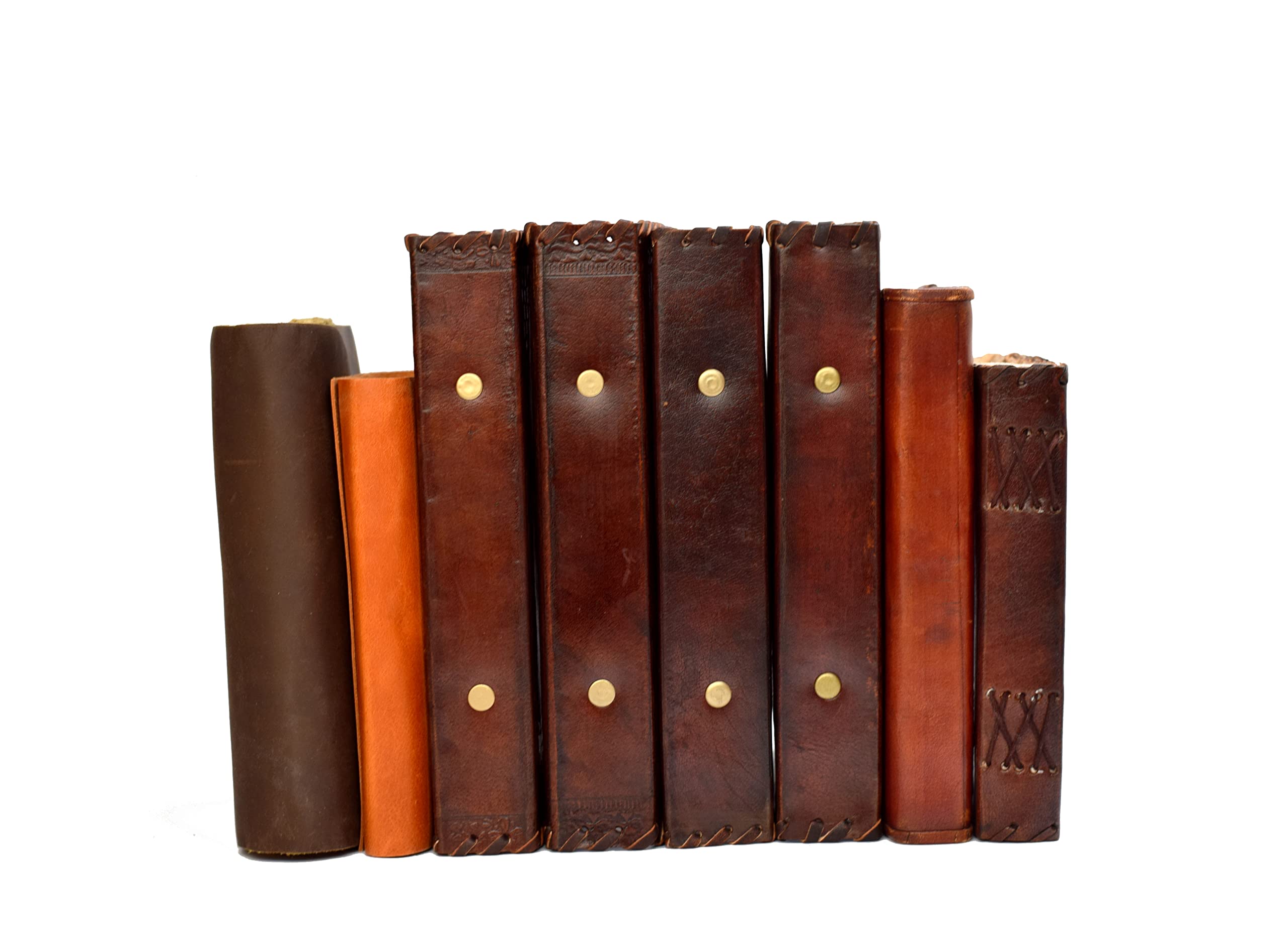 ROOGU Lederordner A5 – Glattes Echtleder – Handmade in Indien – Minimalistisches Ringbuch – 2-Ring System – Büffelleder Aktenordner für DIN A5 Klarsichthüllen