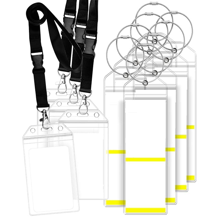 Buy GreatShield Luggage Tags, ID Batch Holder with Lanyard Weatherproof