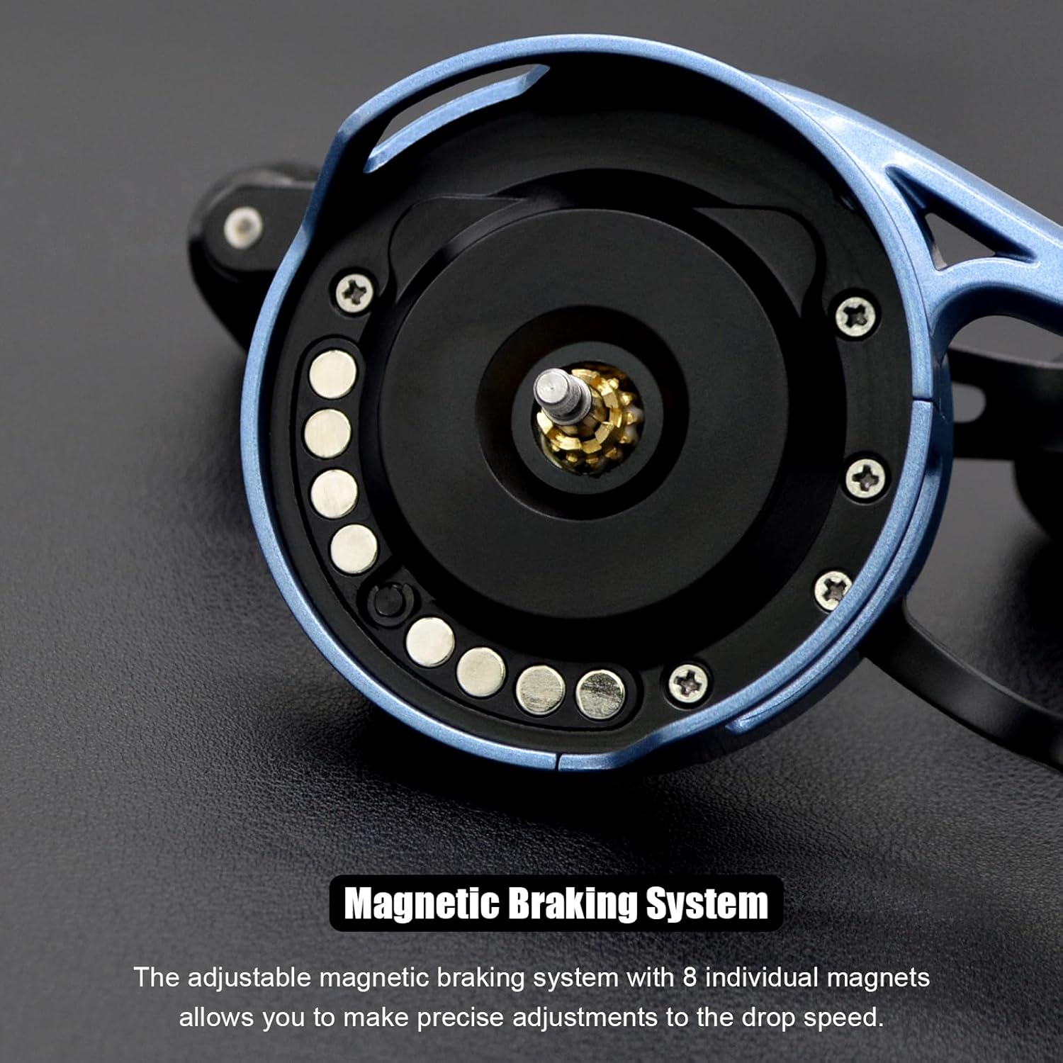 Snow Storm 600 Inline Ice Fishing Reel, High Line Capacity, 8 Button Magnetic Drop Speed Control System, 3.0:1 Gear Ratio, 6.2 OZ Lightweight Graphite Frame with CNC-Machined Aluminum Spool