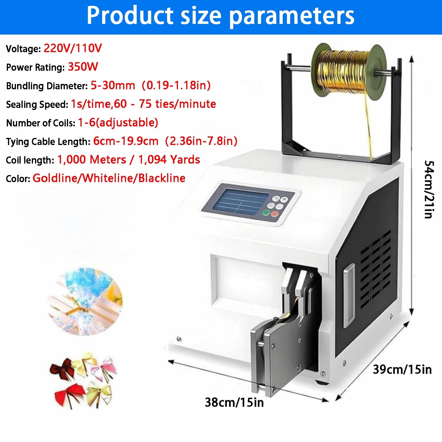 Macchina Automatica Professionale Per Legatura A Torsione, Per Alimenti, Con Una Velocità Di Legatura Di 60-75 Pezzi/minuto, Per Piccole Imprese E Negozi Al Dettaglio(A)