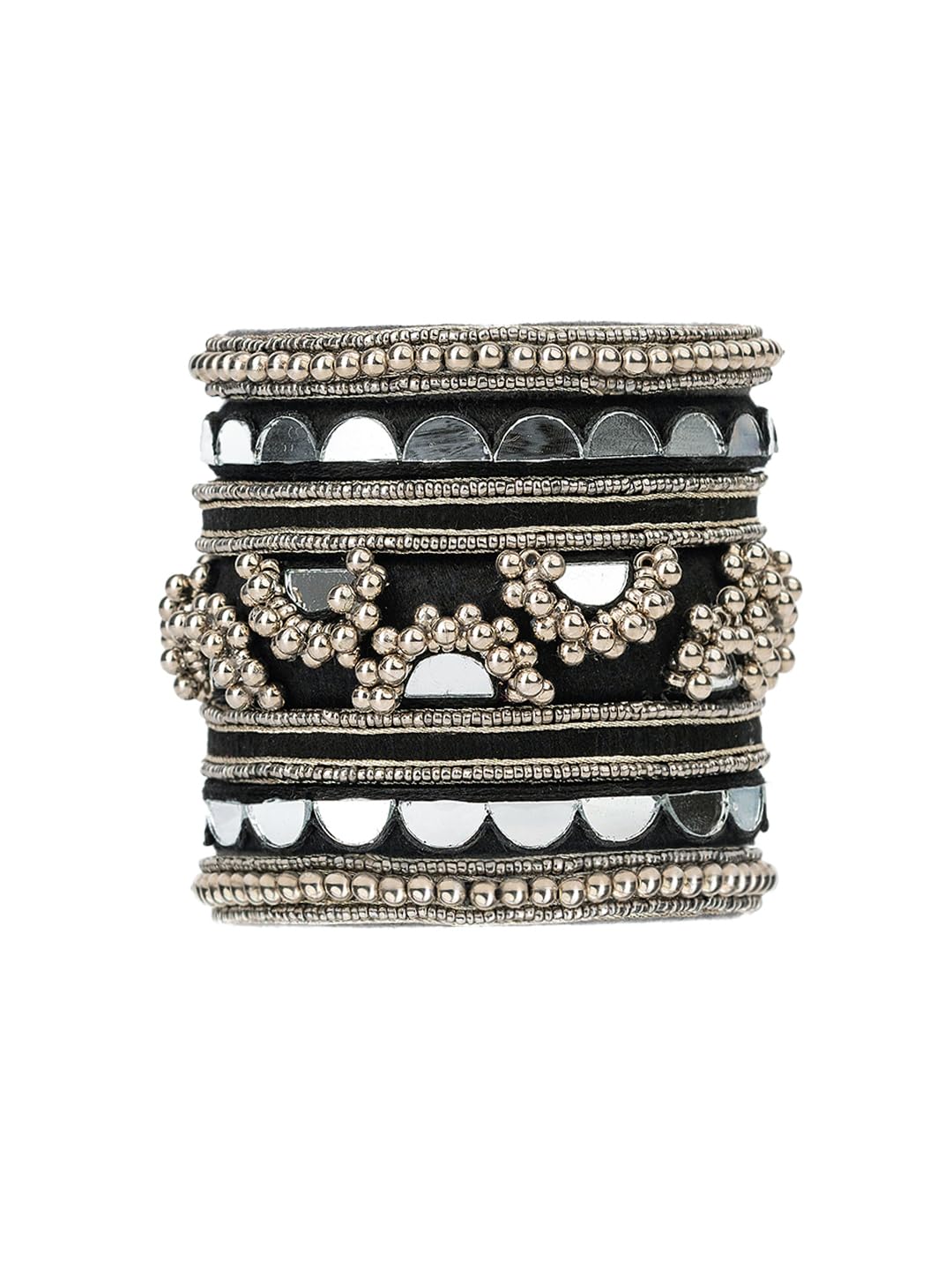 Tarika black and silver ghugharu with mirror work Navratri bangles set For Women & girls Size 2.6 Set of (7 Bangles) (B0DF5TJQGY) Amazon Price History, Amazon Price Tracker