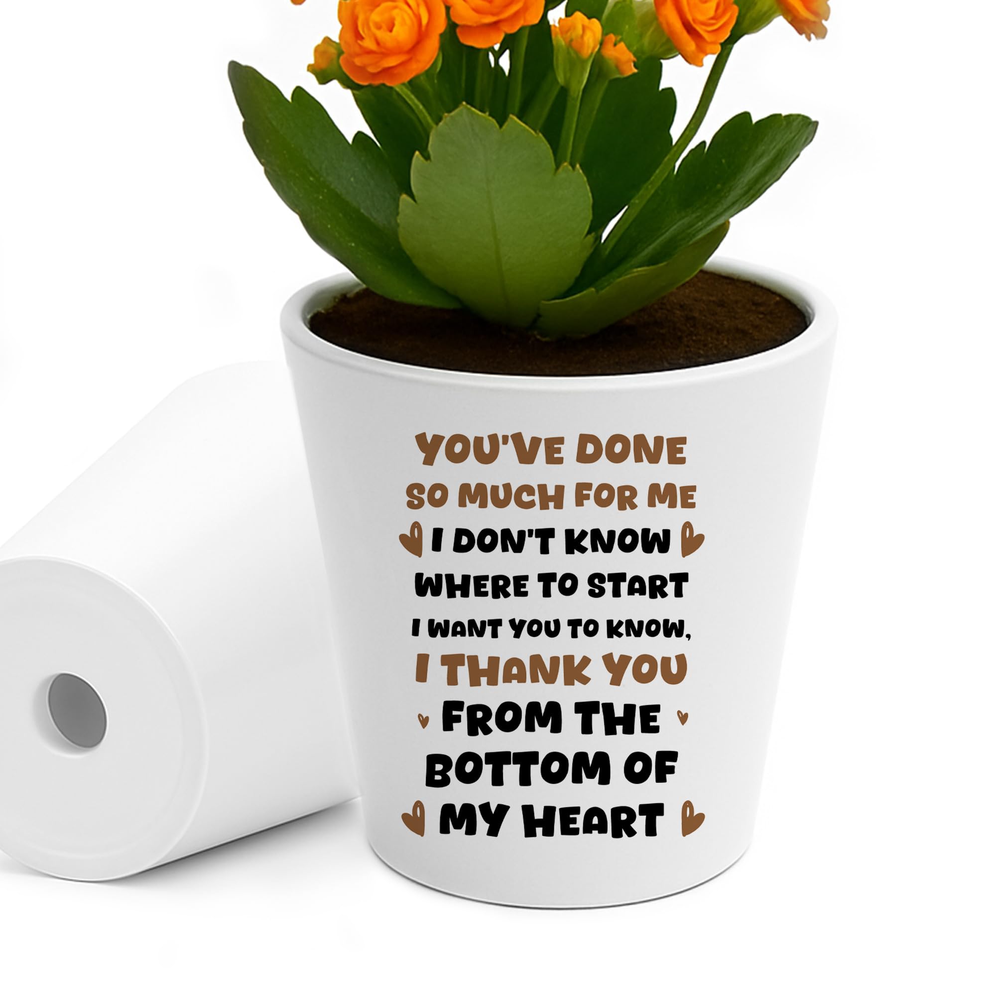 Red Ocean Gift for Best Friend Colleague Volunteer Plant Pot Thank You Gifts Friendship Gifts for Him Her Women Men Thank You Keepsake
