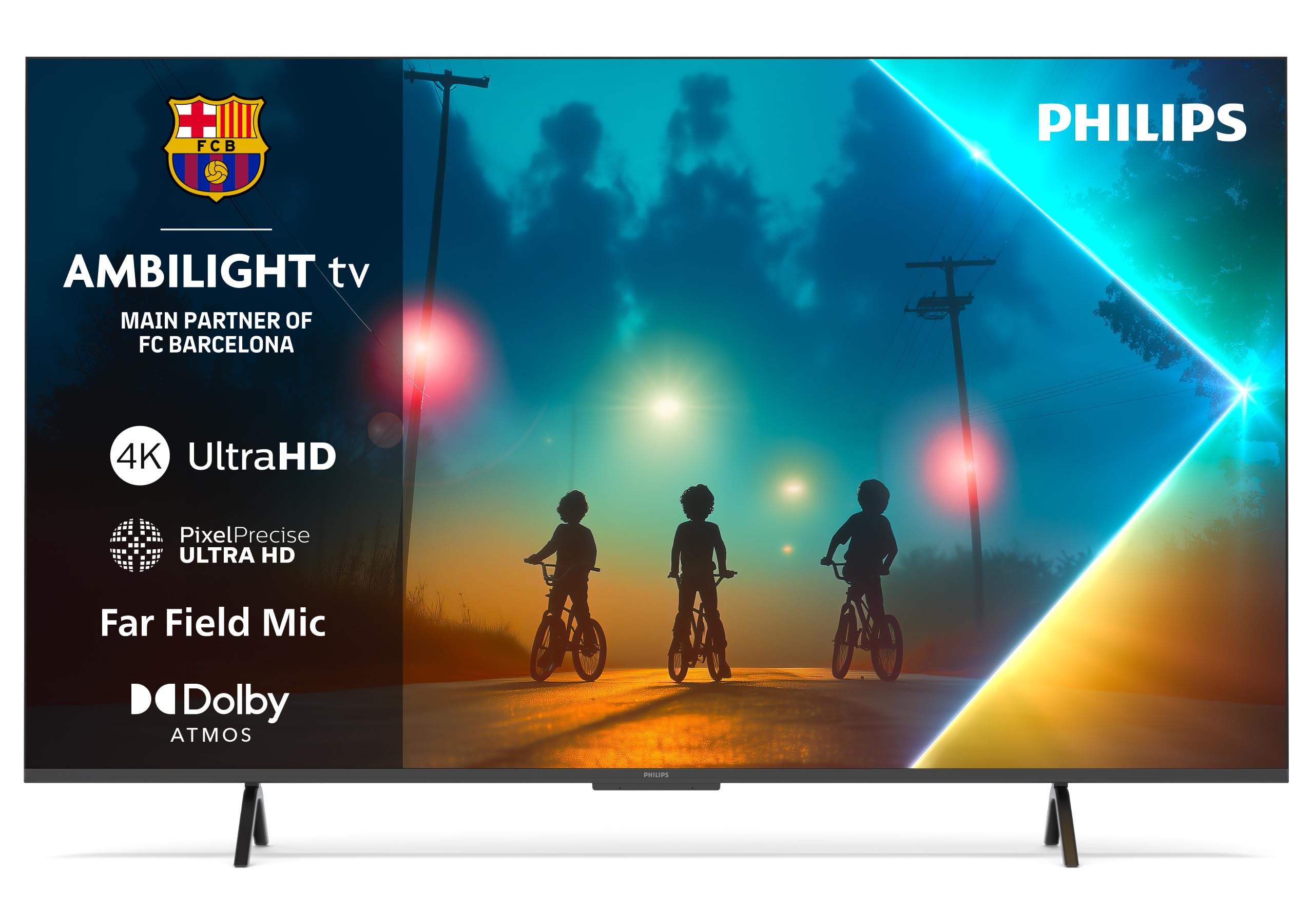 Philips Ambilight 43PUS8200 4K LED Smart TV - 43 Zoll Universal Flat-to-Wall-TV-Halterung, für 32-75"-LCD/LED-Fernseher, VESA-kompatibel 75x75-400 x 400 mm