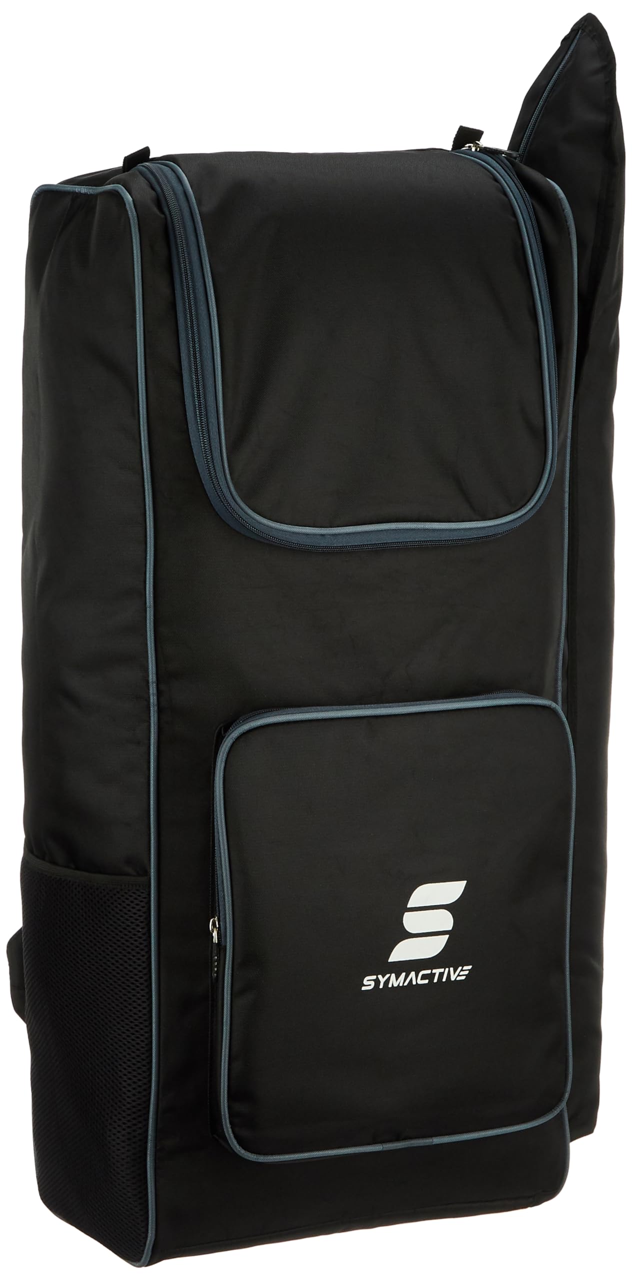 Amazon Brand - Symactive Polyester Cricket Kit Bag | Dedicated Bat Pocket | Durable Construction | Ample Storage Space | Adjustable Shoulder Straps | Blue 4