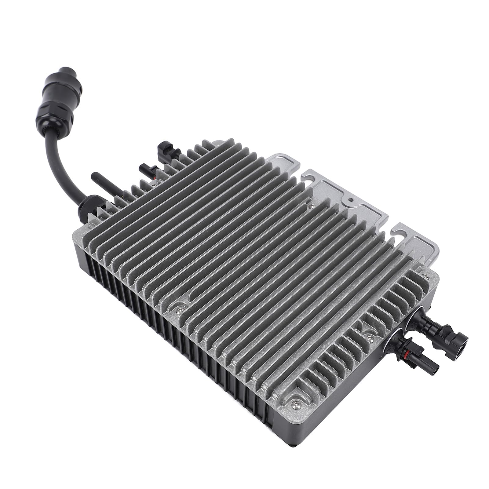 LiebeWH Solar-Mikro-Wechselrichter, WiFi-Grid-Tie-Wechselrichter aus Aluminiumlegierung, 700 W MPPT, IP67 Wasserdicht, Dual-PV-Eingang 2 X 435 W AC110 V für Kleine und Mittlere Haushaltskraftwerke