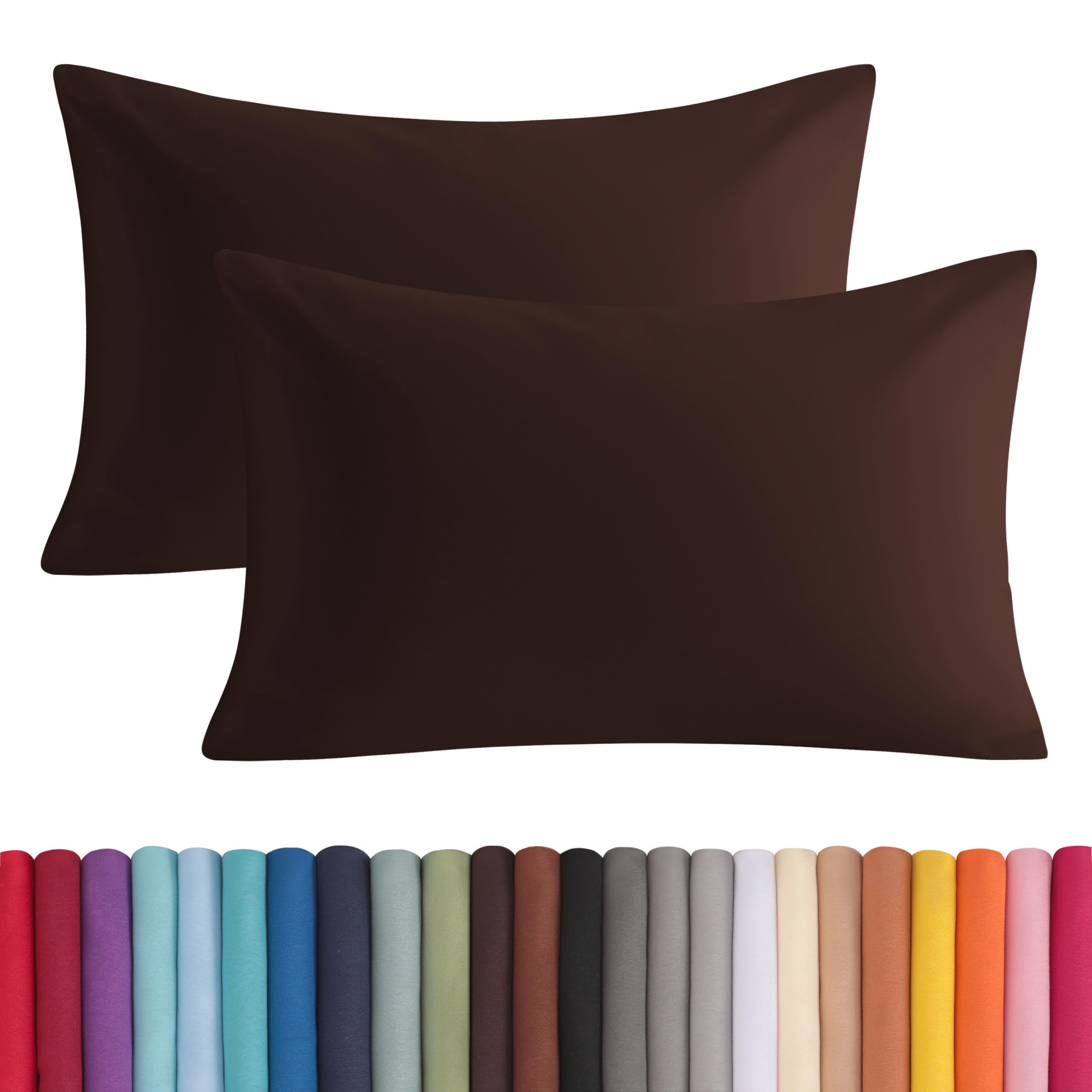 BEDSUM Fundas de almohada de microfibra, ultra suaves y resistentes a las arrugas con cierre de sobre.
