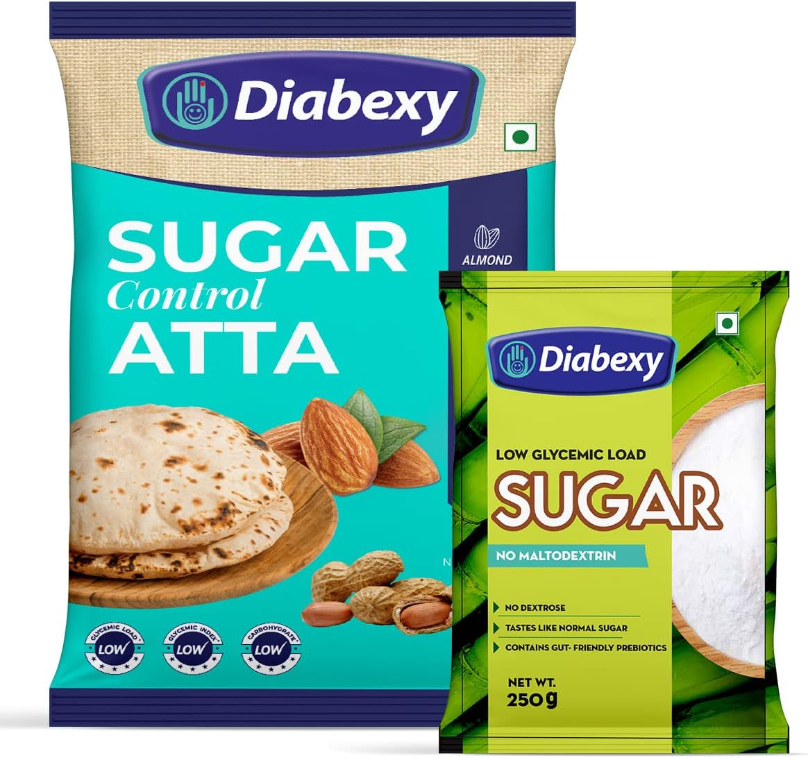 Diabexy Atta Sugar Control for Diabetes1kg with Diabexy Sugarfree Sweetener- 250g